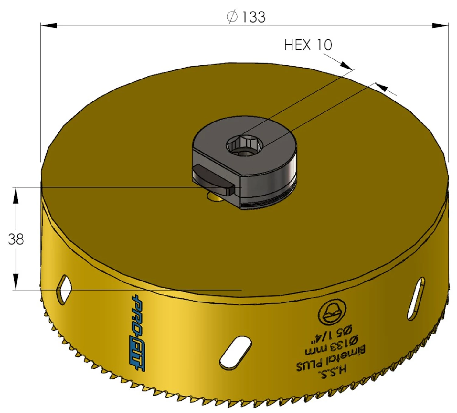 ProFit 9051133 Scie cloche BiMetal Plus - 133 mm-image