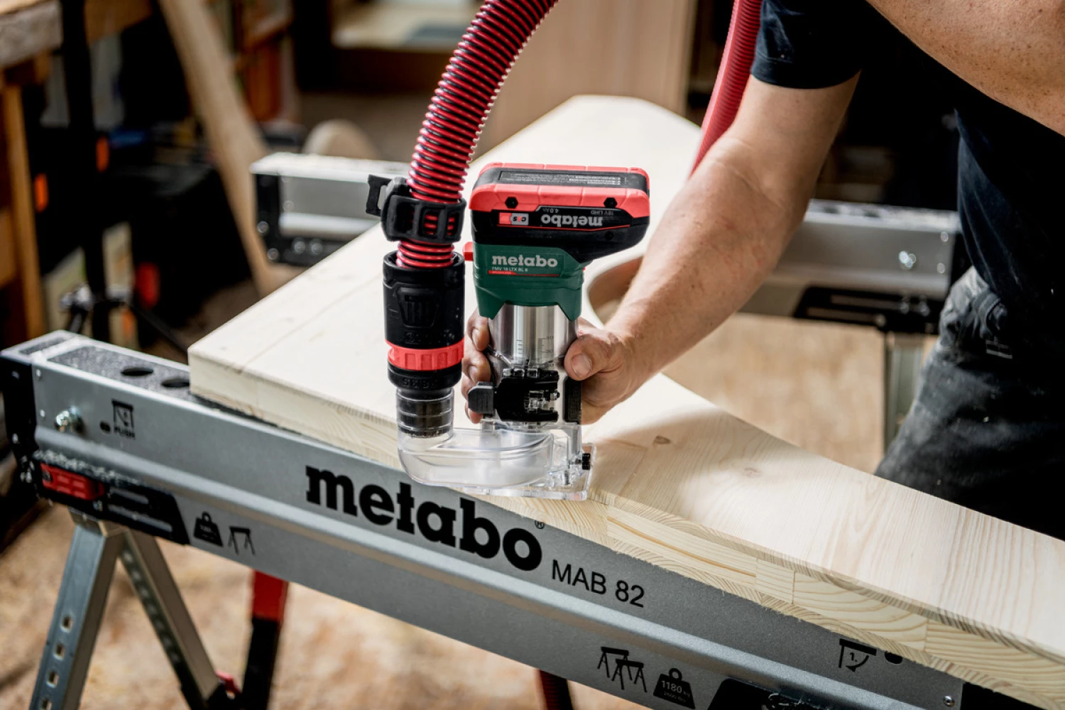 Metabo FMV 18 LTX BL 8 18V Li-ion accu kantenfrees set (2x 4.0Ah accu) in MetaBox-image