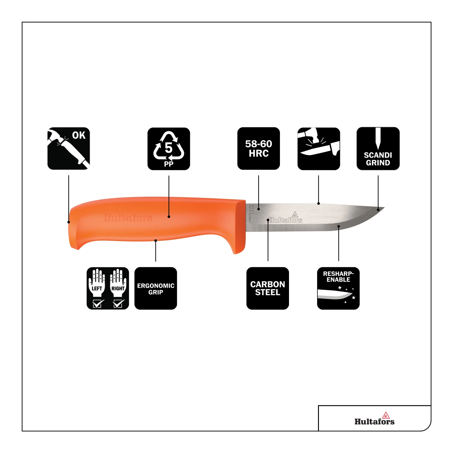 Hultafors HVK Couteaux solide-image