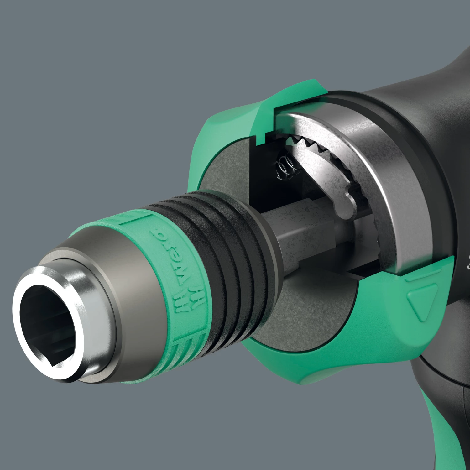 Wera 05051536001 13 pièces Kraftform Kompakt Pistol RA-R 2 tournevis à embouts interchangeables dans un étui - avec fonction cliquet-image