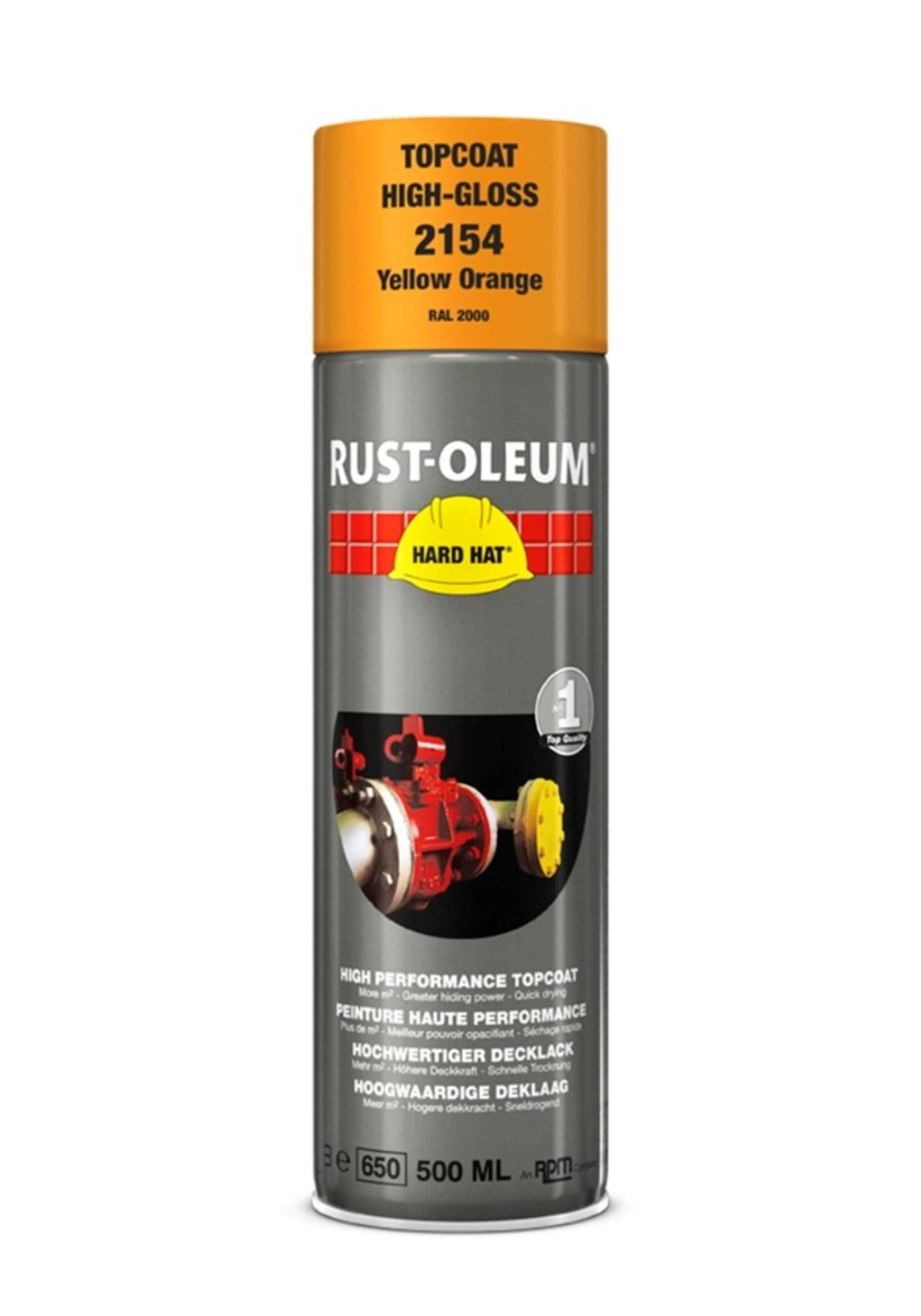 Rust-Oleum Hard Hat 2154 - RAL 2000  jaune-orange - 0,5L-image