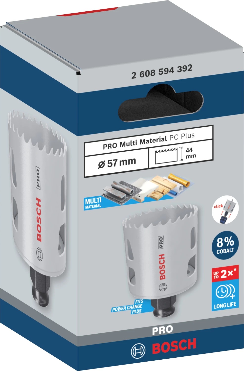 Bosch 2608594392 PRO Scie cloche multi matériaux avec Power Change plus - 57 mm-image