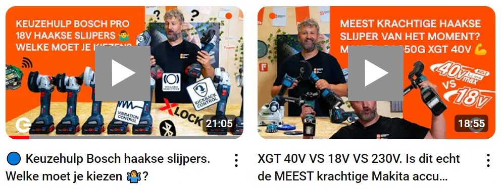 video haakse slijper