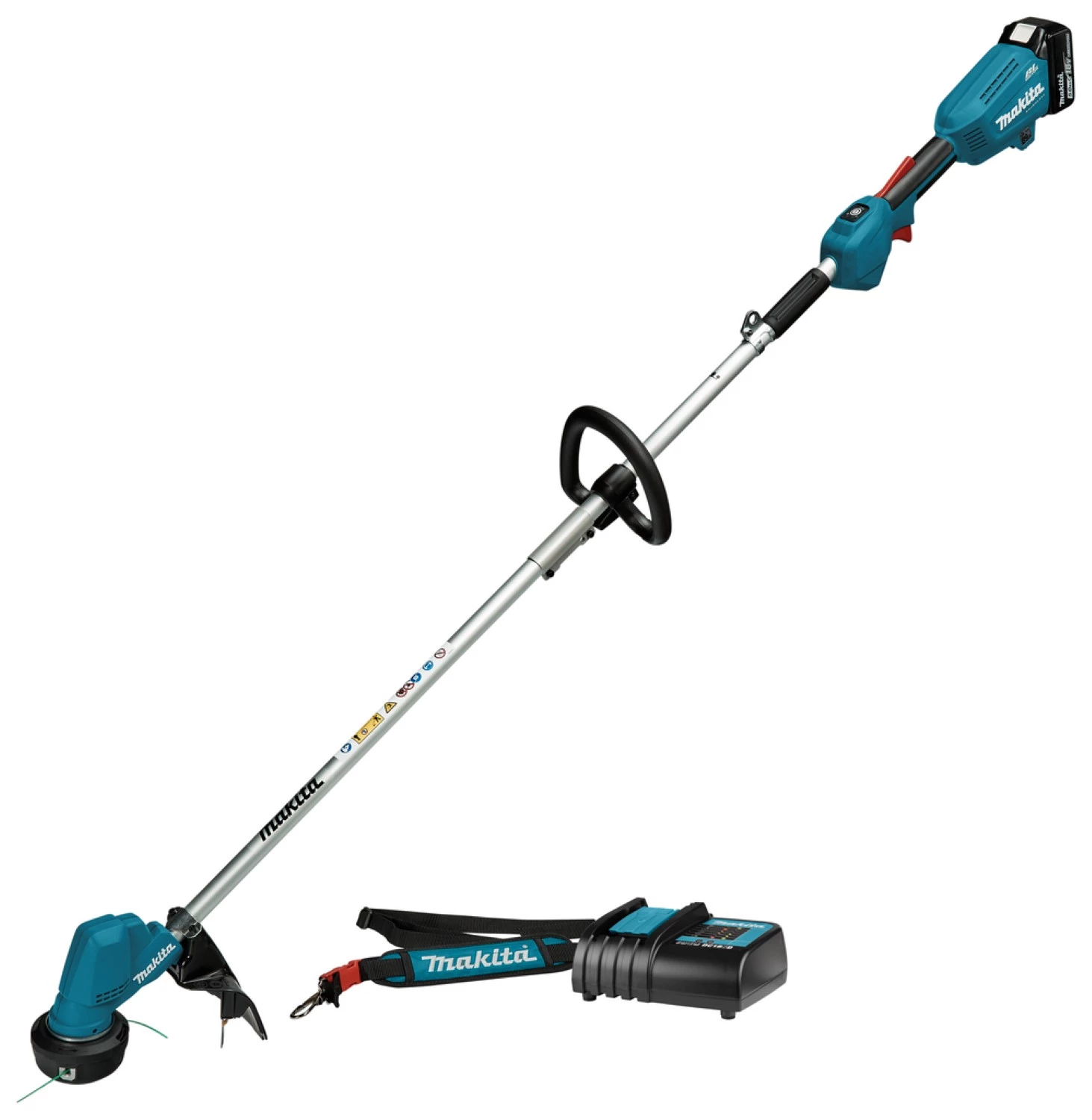 Makita DUR192LST 18V Li-Ion accu trimmer set (1x 5,0Ah) - D-greep - 300mm - koolborstelloos-image