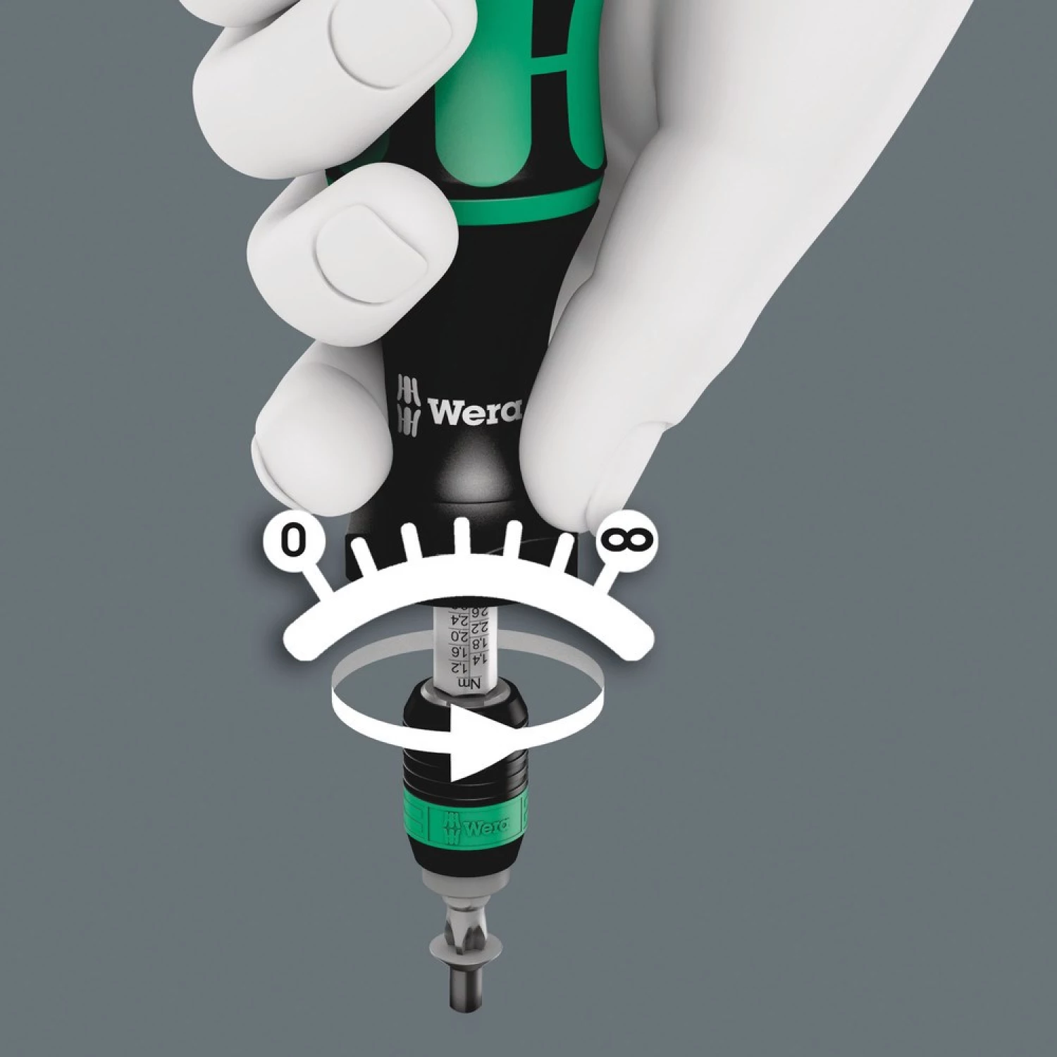 Wera 05350451001 27 pièces 7445/46/47 Kraftform Jeu de clés dynamométriques dans un coffret - 2,5-55,0 in. lbs - 1/4"-image