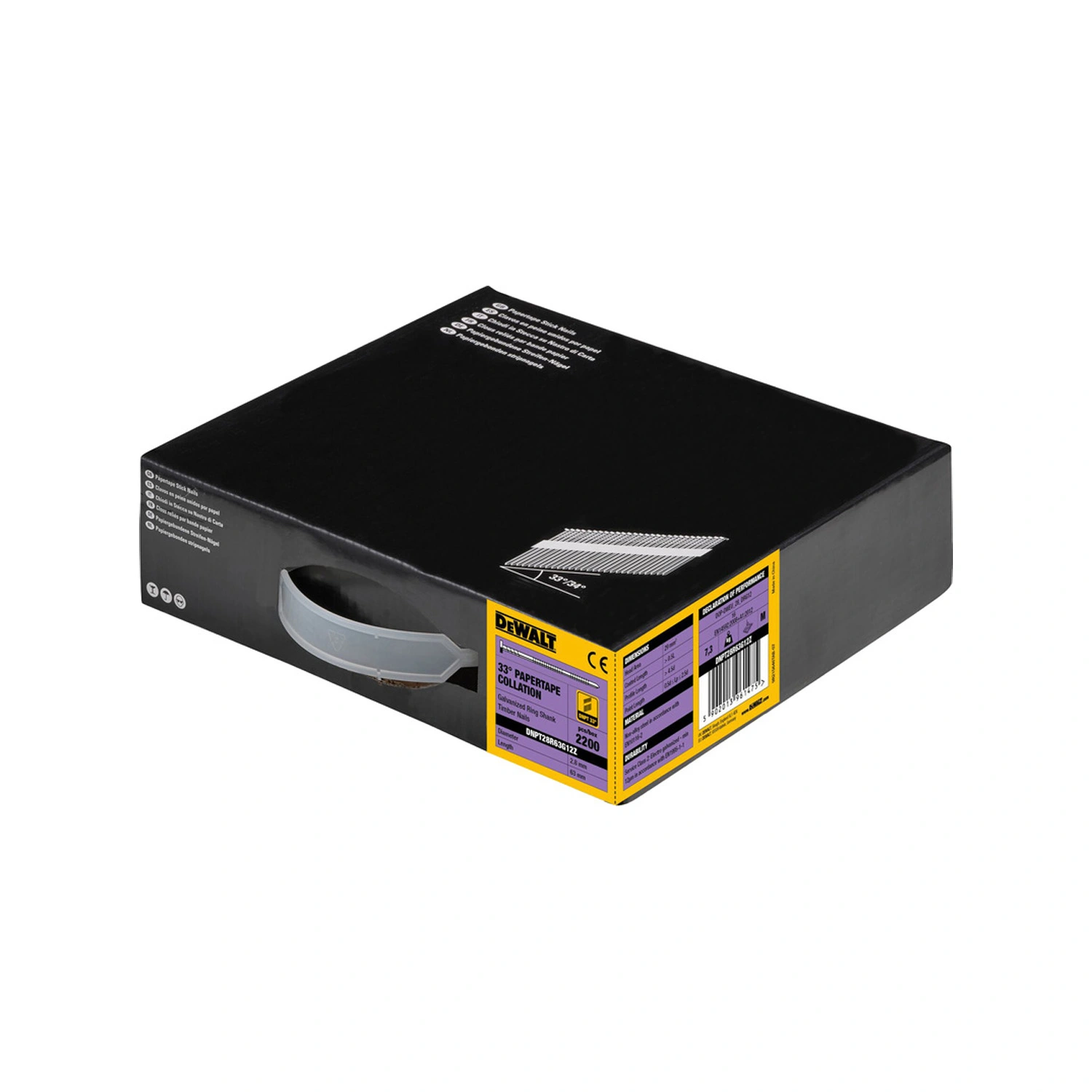 DeWALT DNPT28R63Z Geringde Spijkers Schuin 34° - 2.8 x 63mm (2200st)