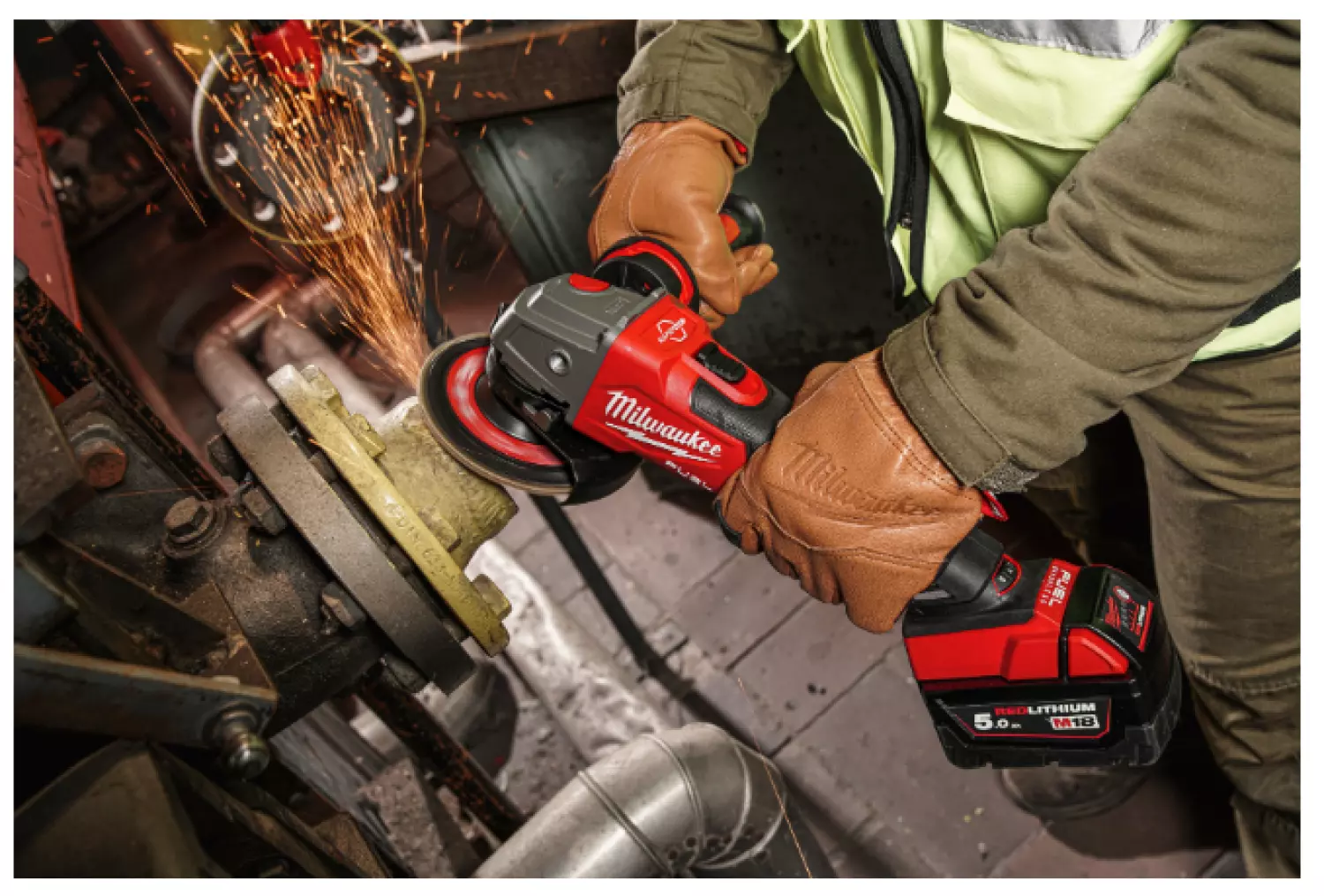 Milwaukee M18 FSAGV125XB-0X 18V Li-ion accu Haakse slijper body in HD box - 125mm - koolborstelloos-image