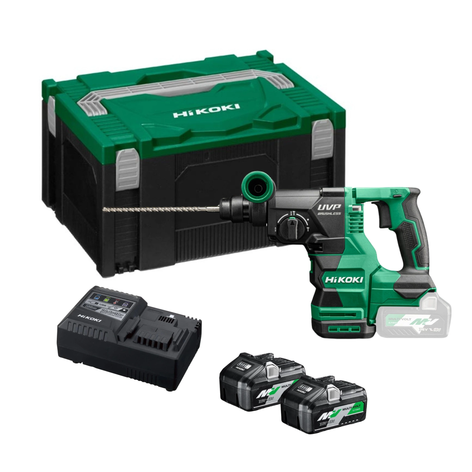 HiKOKI DH3628DAWVZ Marteau perforateur Set en HSC 36V Batterie 3J SDS-Plus-image