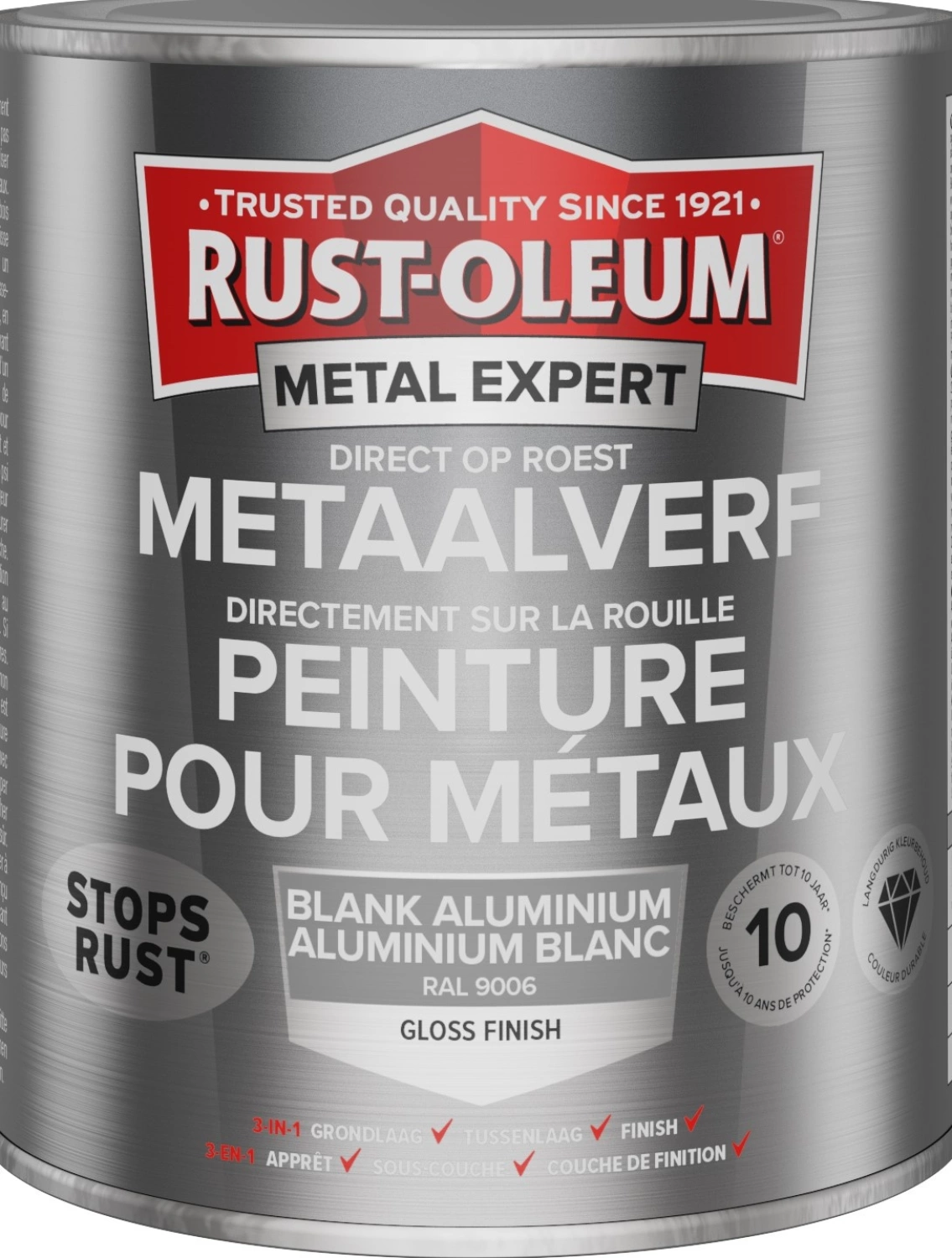 Rust-Oleum MetalExpert Hoogglans - RAL 9006 blank aluminuim - 0,4L