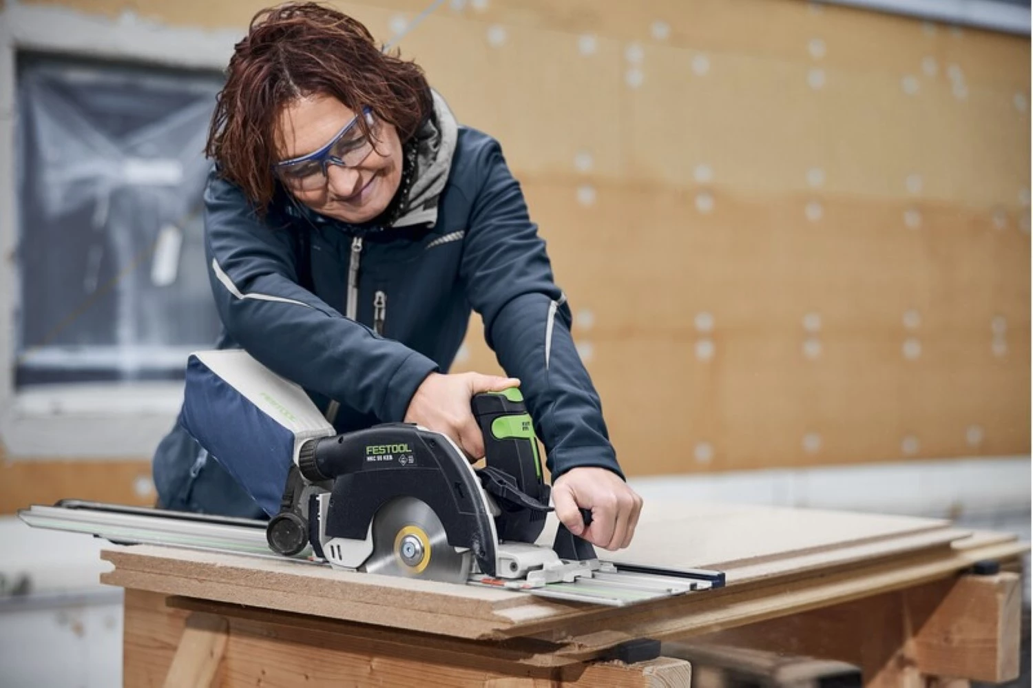 Festool HKC 55 KEB-Basic 18V accu pendelkapzaag body in systainer-image