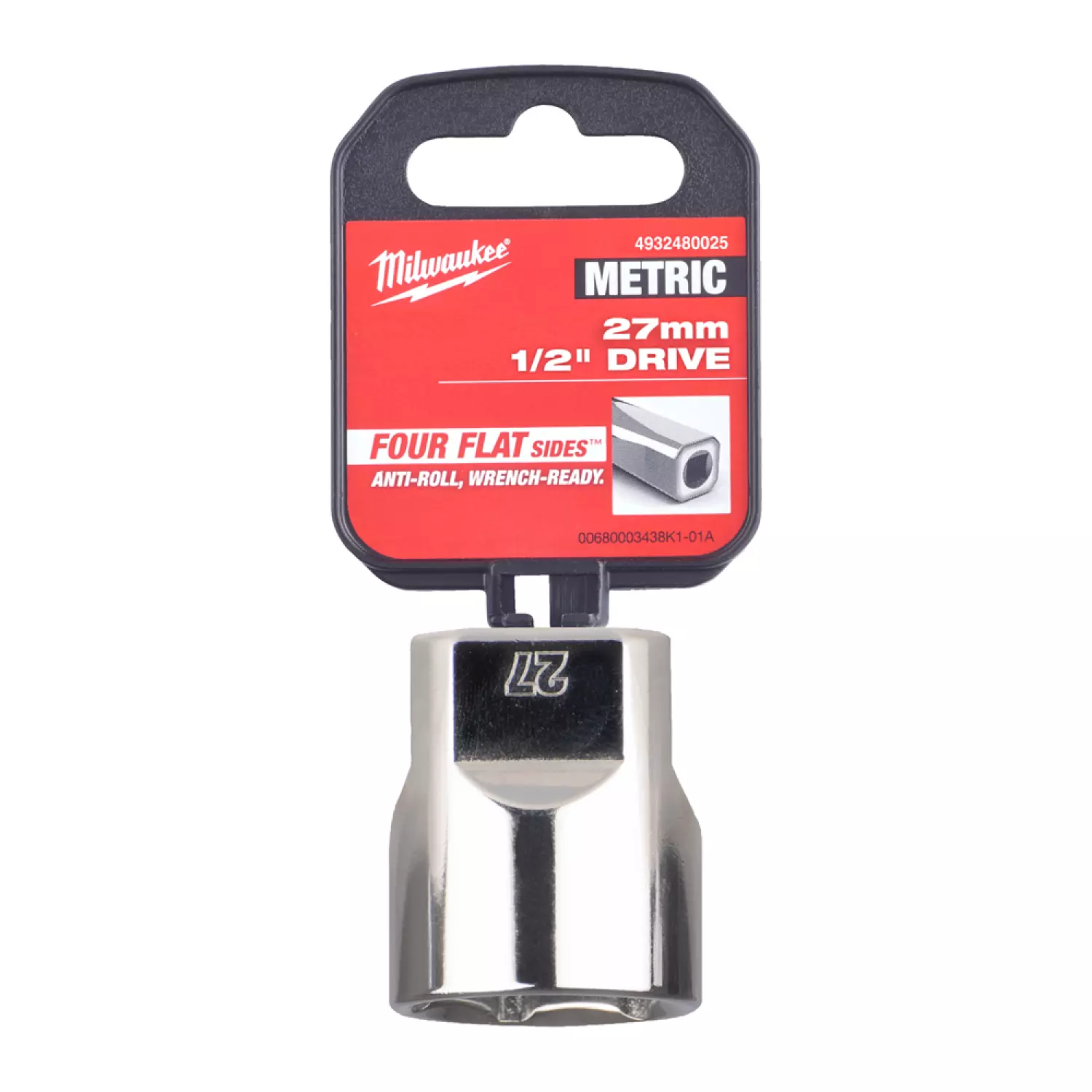 Milwaukee 4932480025 Dop - 1/2" FOUR FLAT™ - 27mm-image