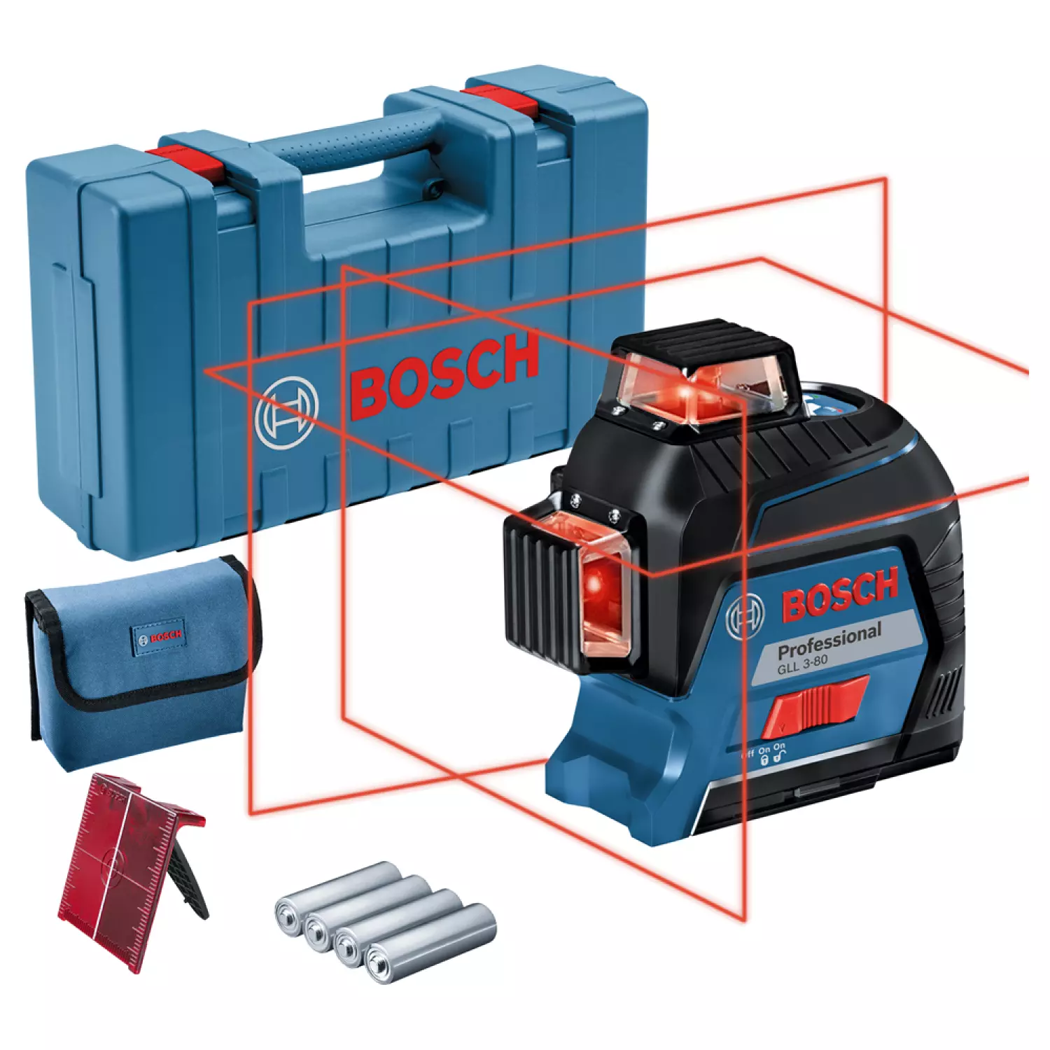 Bosch GLL 3-80 Kruislijnlaser in koffer - 40m-image