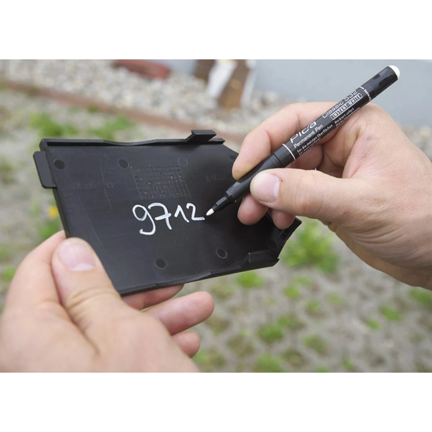 Pica 532/52 Stylo permanent classique - rond - blanc - 1-2mm (10pcs)-image