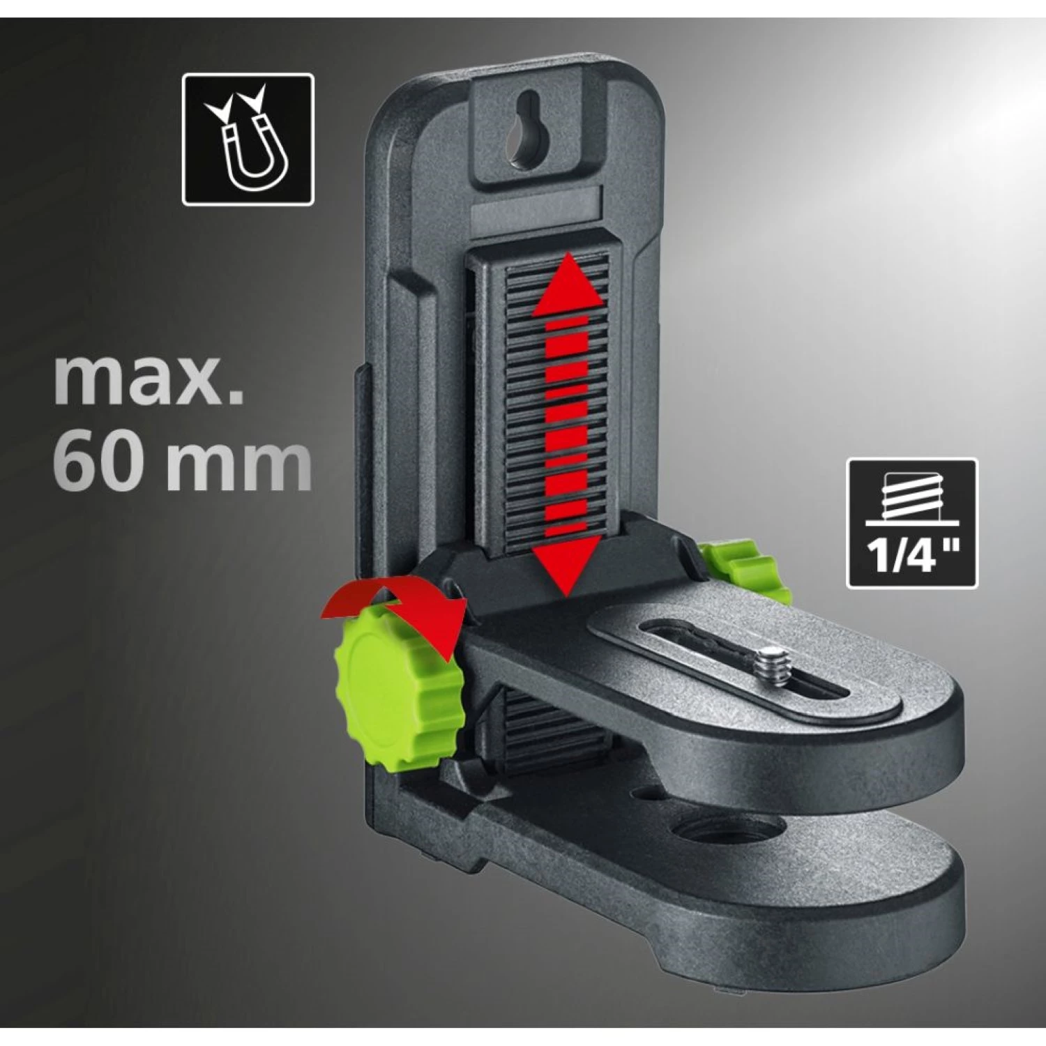 Laserliner PocketPlane-Laser 4G Kruislijnlaser in koffer - 4 lijnen - groen - 30m + SpiderStand statief-image