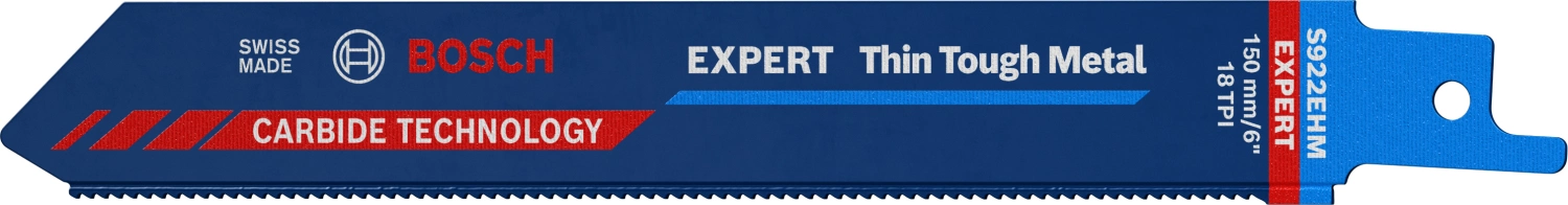 Bosch S922EHM EXPERT lame de scie sabre pour métal fin - 150 x 1 (3 pièces)-image