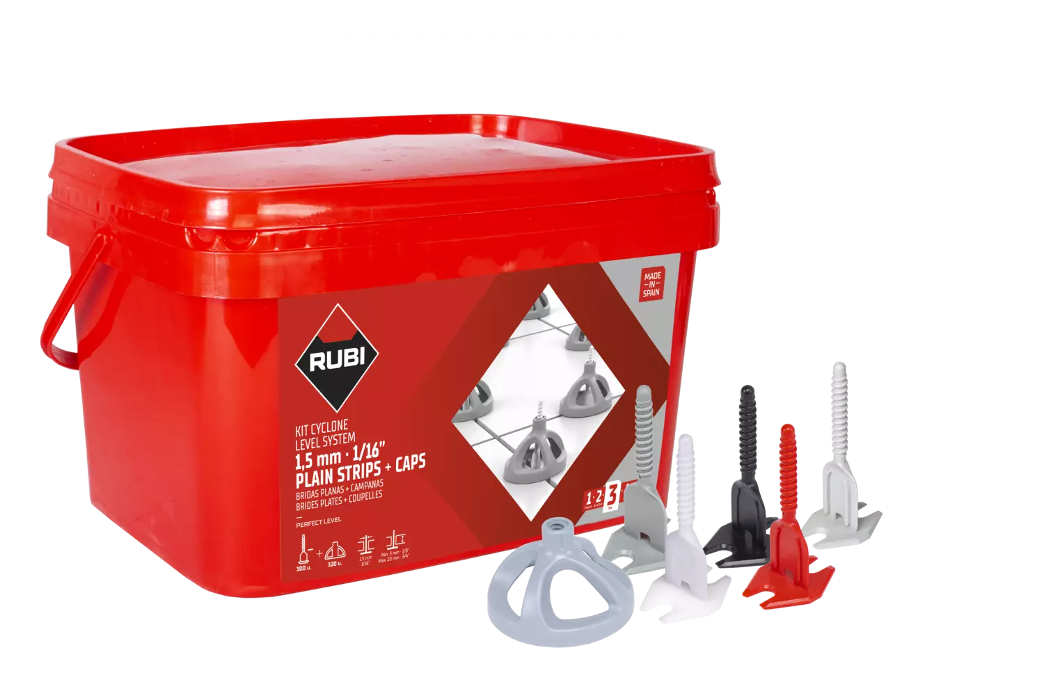 Rubi 35964 Cyclone Level Starterskit - voegbreedte 1,5mm-image