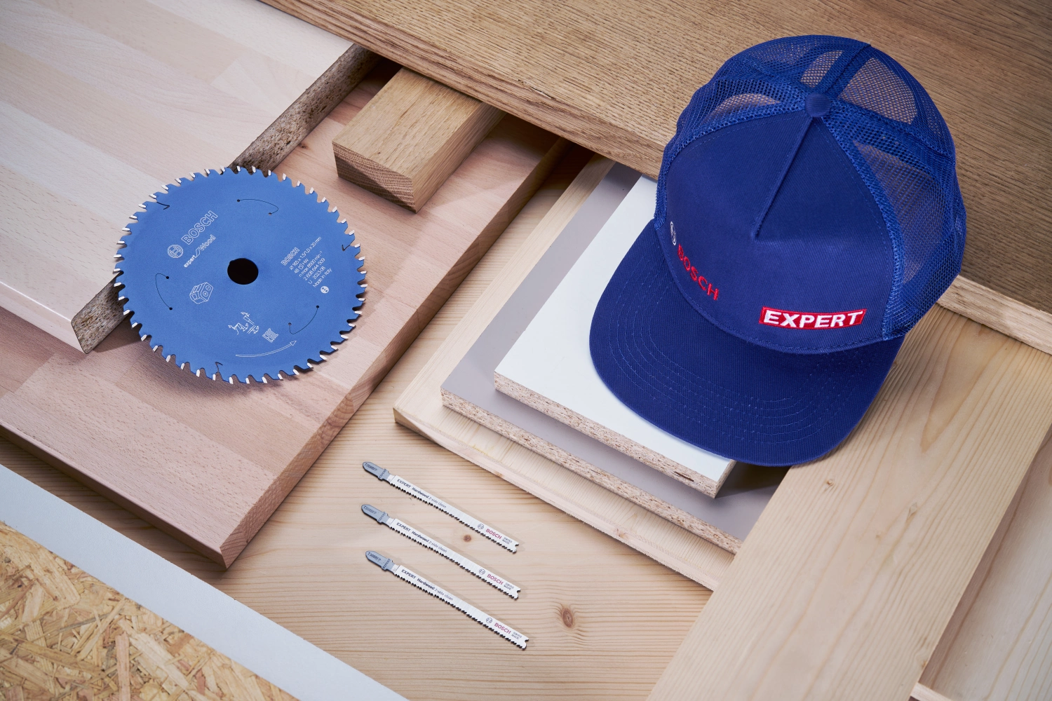 Bosch 061599765P Ensemble de travail du bois + capuchon-image