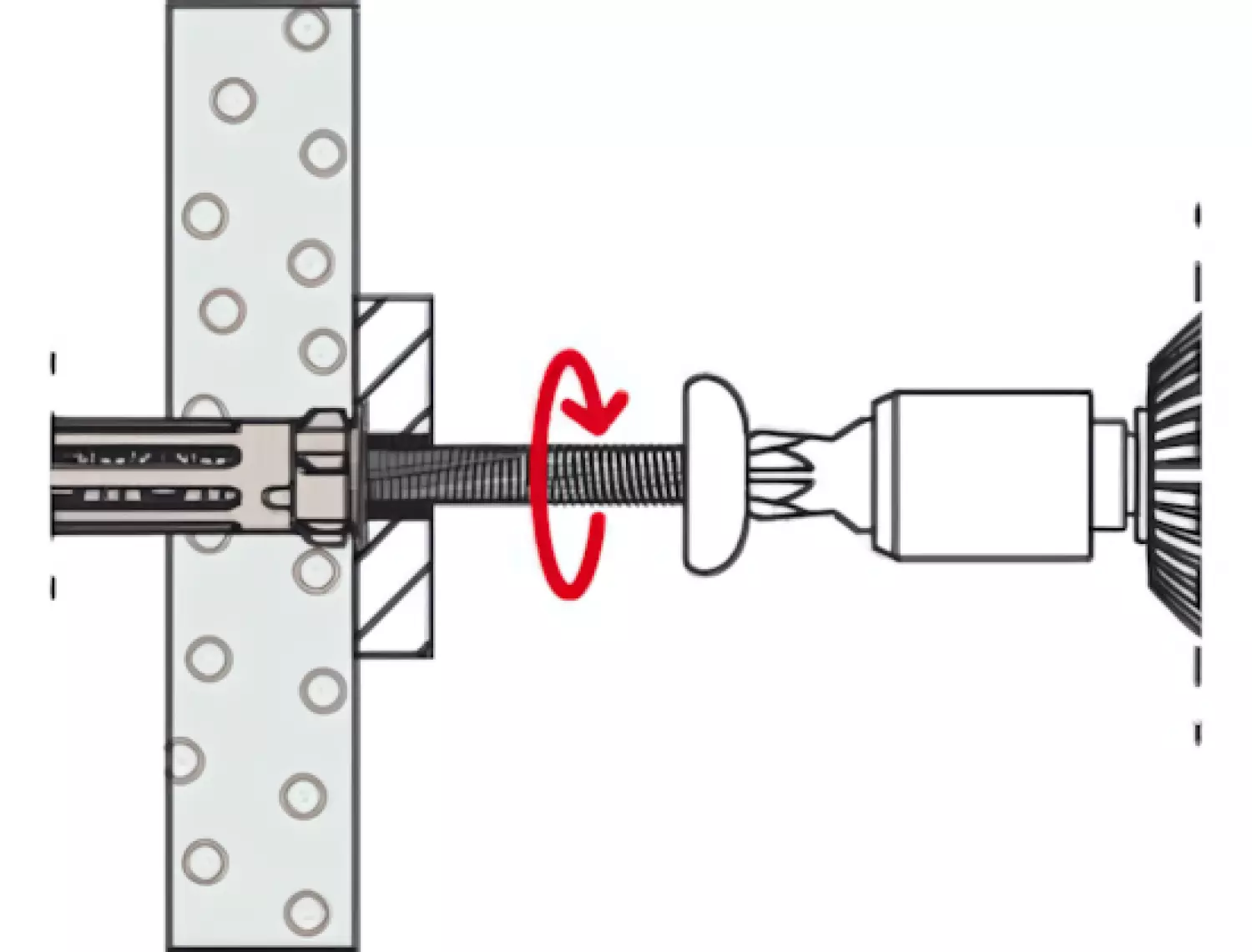 Fischer 572921 Hollewandplug DuoHM 5 X 55 S PH PZ, bolkopbout met PZ opname-image