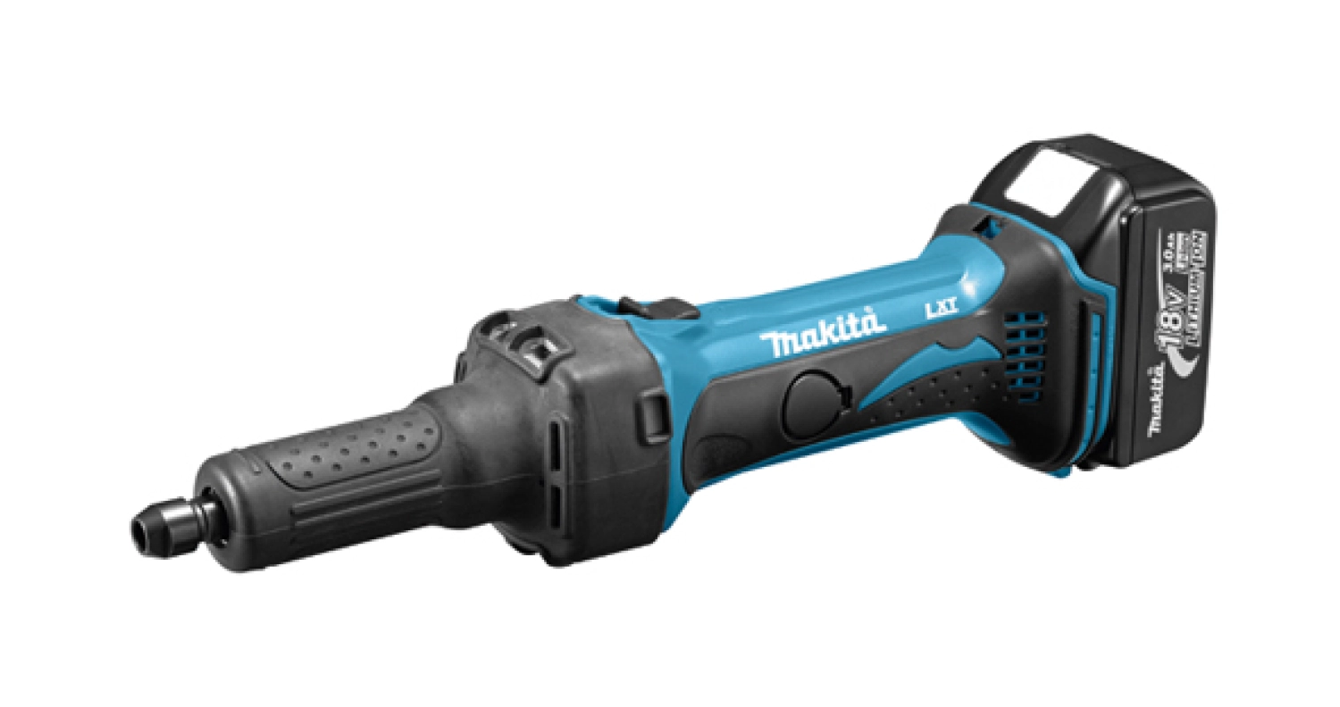 Makita BGD800RFJ 18V Li-Ion accu rechte slijper set (2x 3.0Ah accu) in Mbox-image