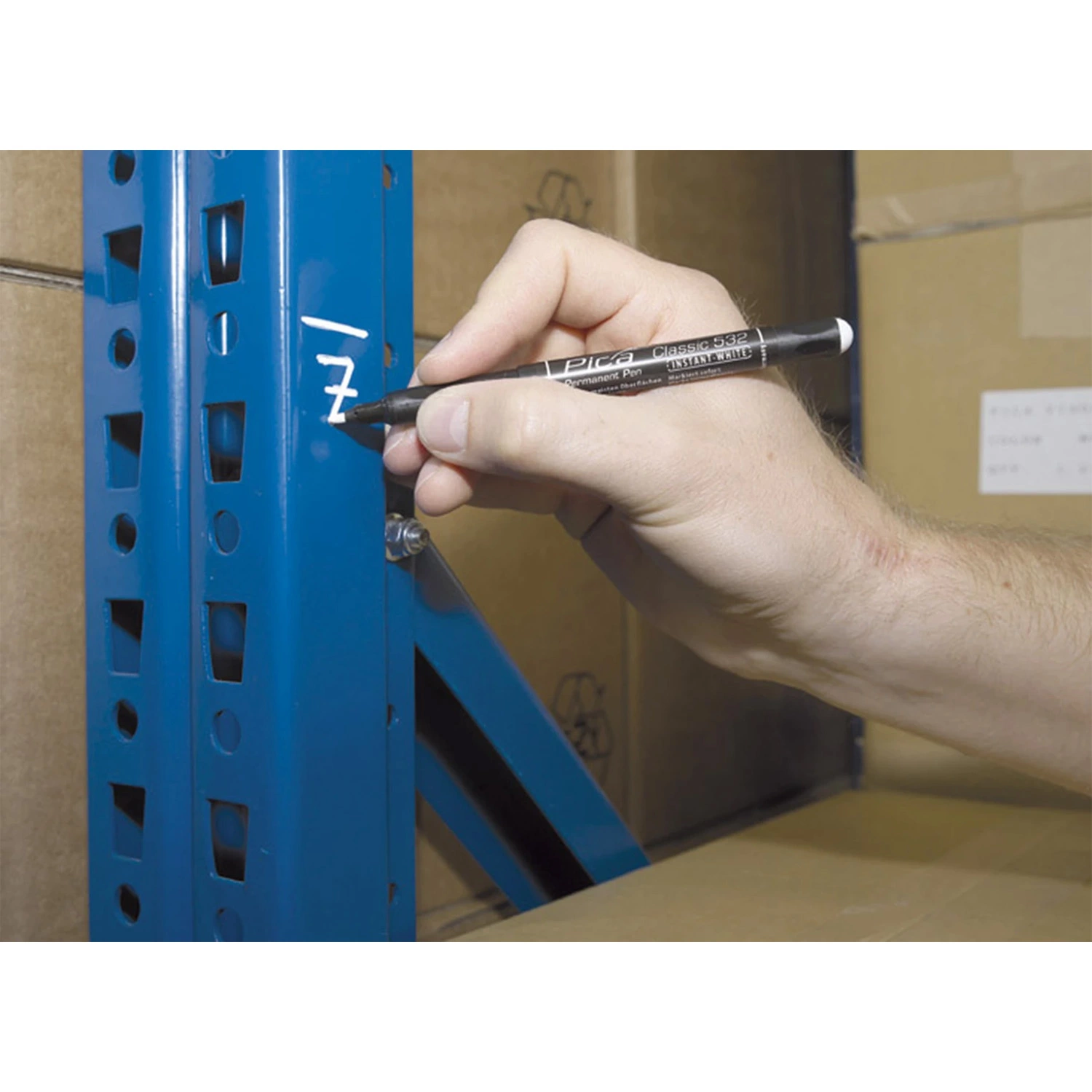 Pica 532/52 Stylo permanent classique - rond - blanc - 1-2mm (10pcs)-image