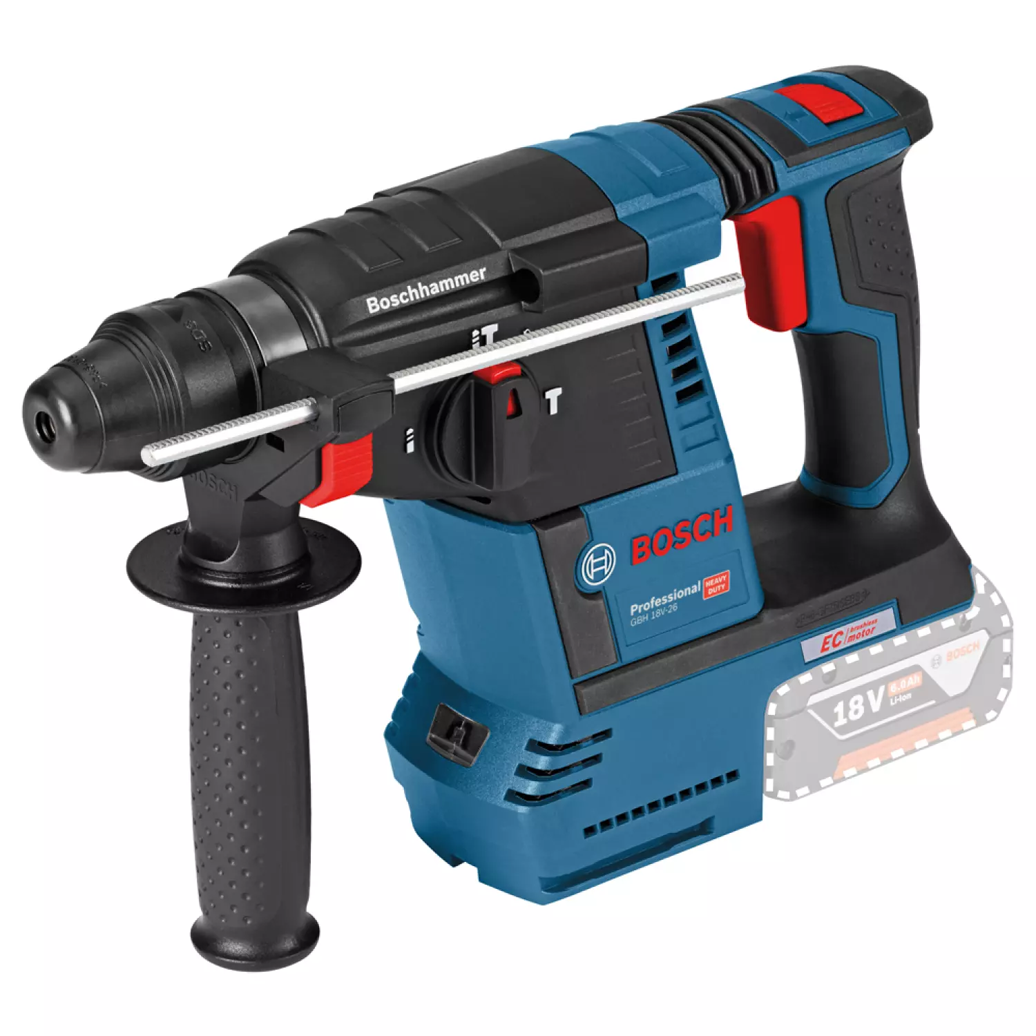 Bosch GBH 18V-26 F 18V Li-Ion Accu SDS-plus combihamer set (2x 8.0 ProCORE accu) in L-Boxx - 2,6J - koolborstelloos-image