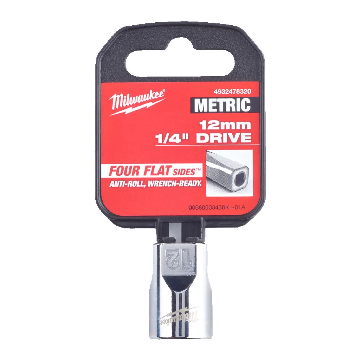 Milwaukee 4932478320 Dop - 1/4" FOUR FLAT™ - 12mm-image