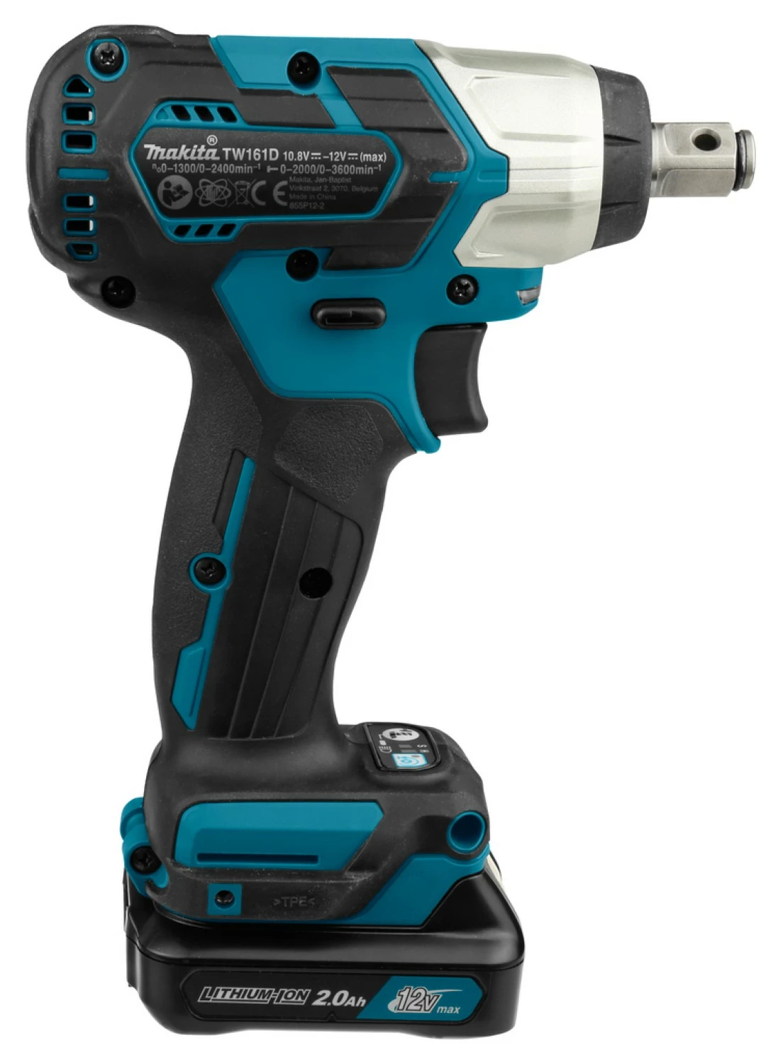 Makita TW161DSAJ 12V Li-Ion Accu Max Slagmoersleutel set (2x 2.0Ah accu) in Mbox - 165Nm - 1/2''-image