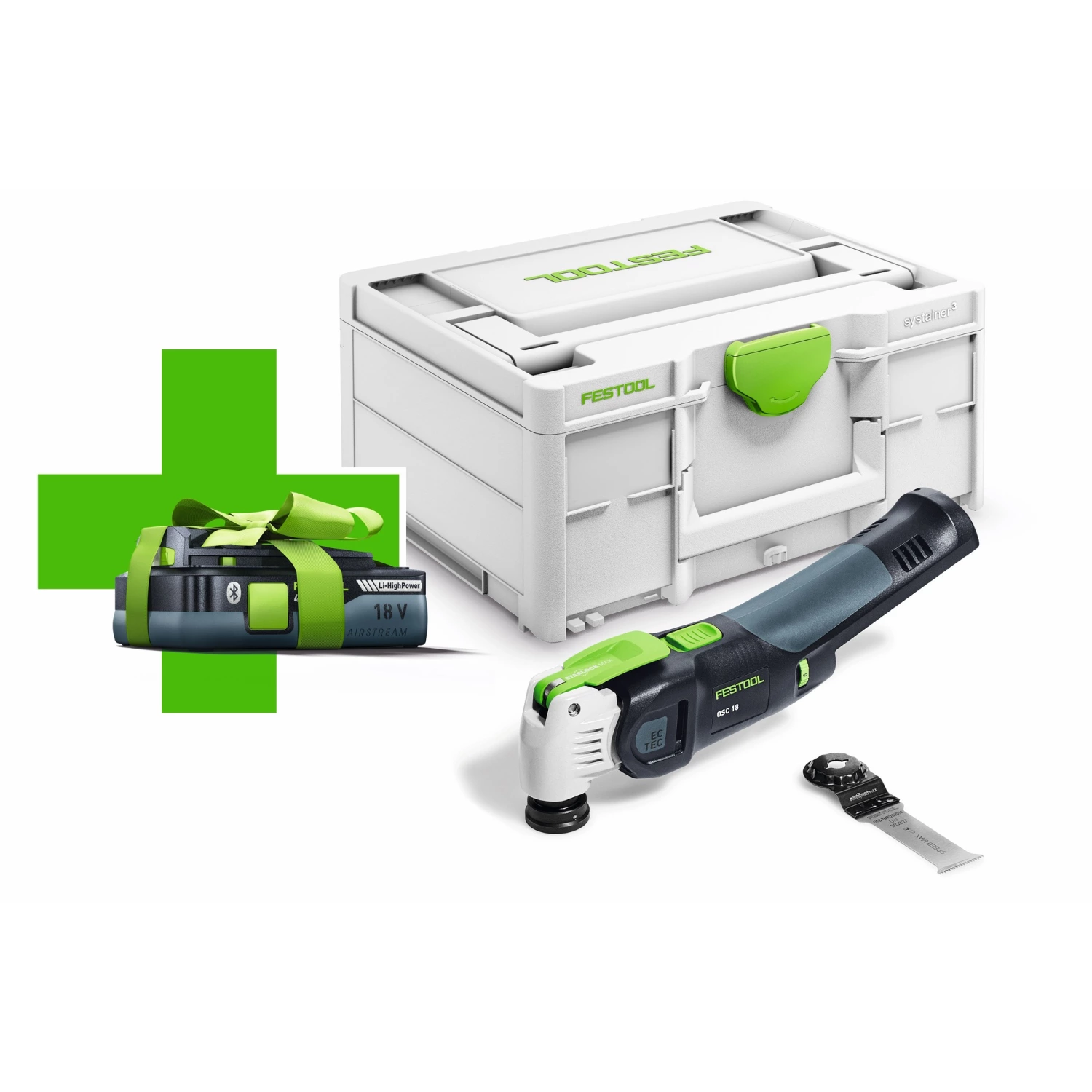 Festool OSC 18 E-Basic Vecturo 18V Li-ion Accu Multi-Outil - systainer - avec 4.0Ah batterie-image