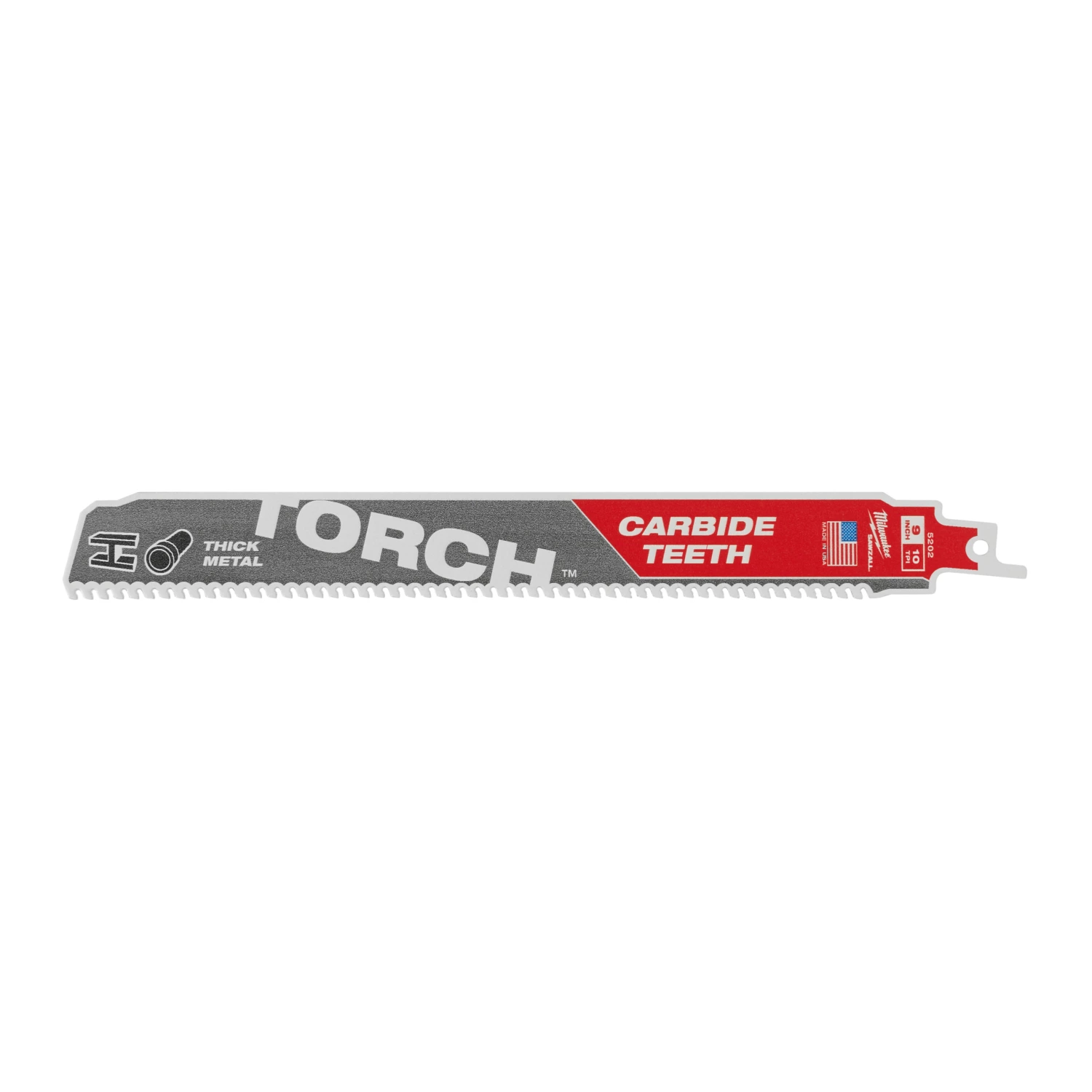 Milwaukee 48475552 Lame de scie alternative Sawzall TCT TORCH Carbide - 230 x 10TPI - métal - 5 pcs.