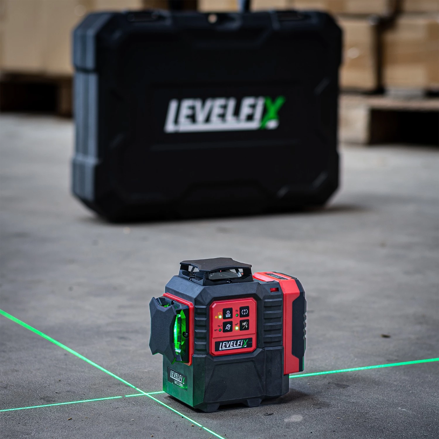 Levelfix MCL380G 360° Kruislijnlaser - 3 lijnen - groen - 40m - IP65-image