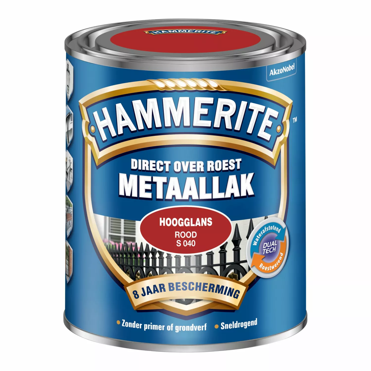 Hammerite Metaallak Hoogglans - Direct over roest - Rood - 0,75L-image