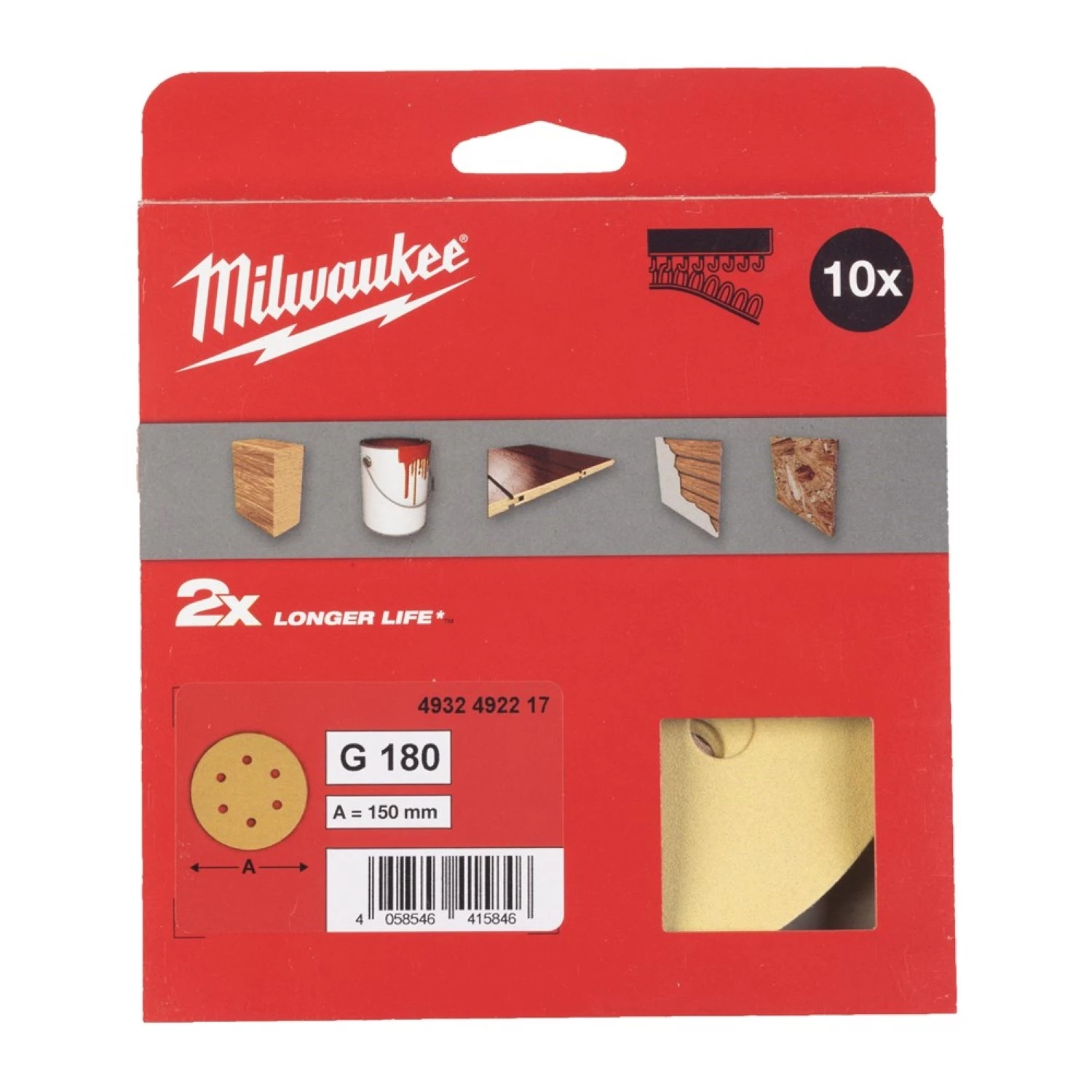 Milwaukee 4932492217 Disque abrasif (10 pièces) - 150/6 - HP G180-image