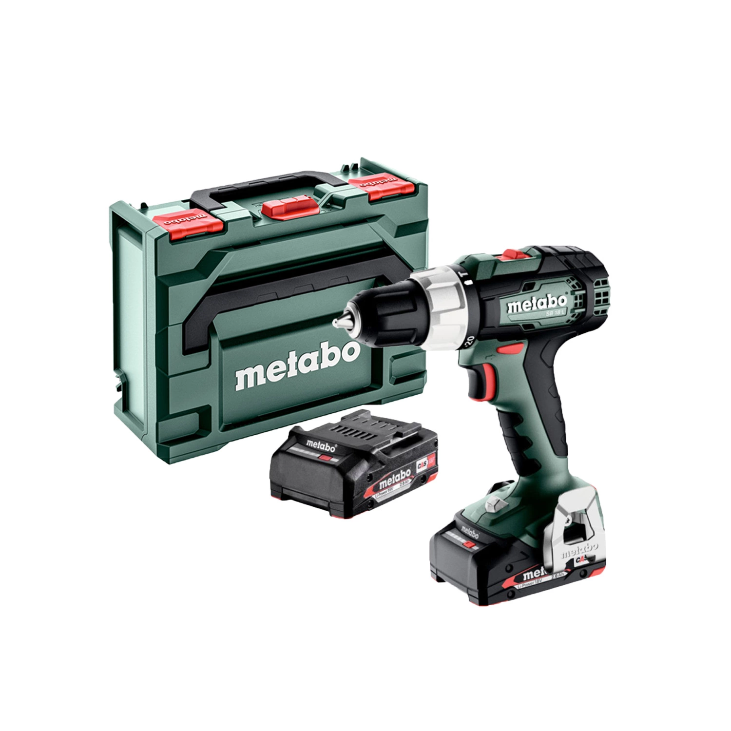 Metabo SB 18 L 18V Li-ion perceuse à percussion/visseuse sans fil avec batterie (2x 2.0Ah) dans MetaBox - 60Nm-image