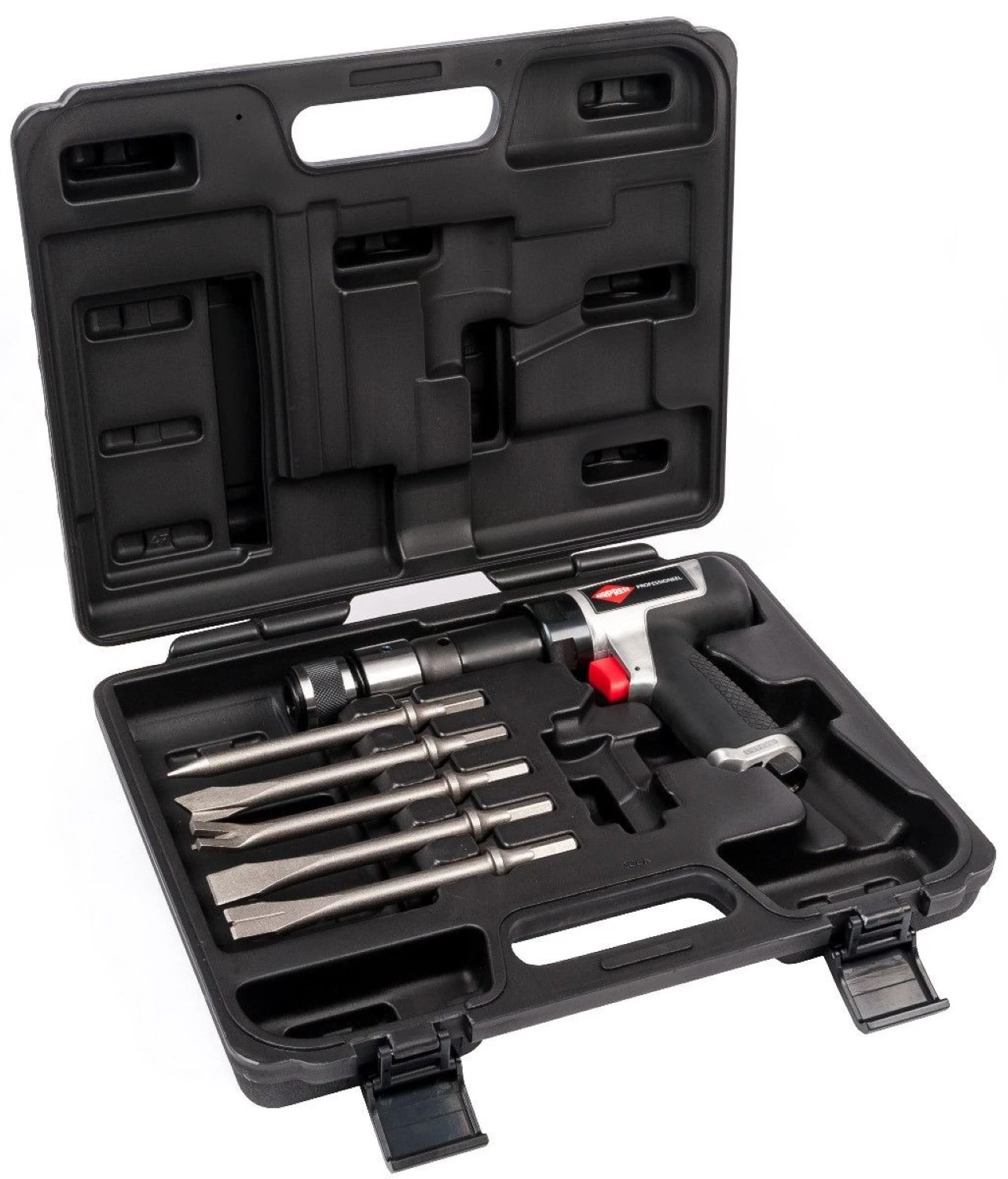 Airpress 45487 Pneumatische Beitelhamer set met 5 beitels in koffer - 1/4” - 708 l/min-image