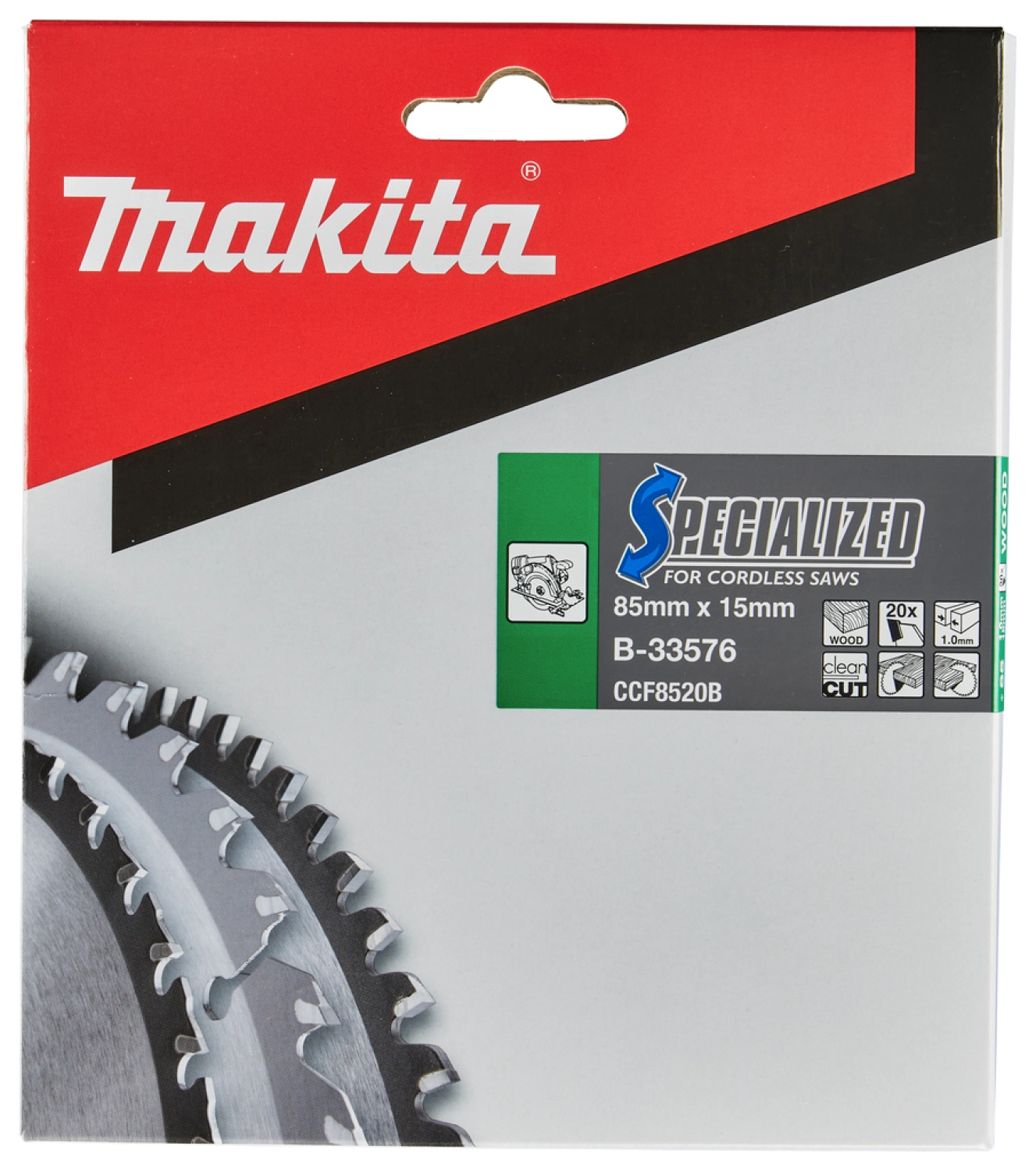 Makita B-33576 Lame de scie circulaire - 85x15x1.0mm - 20T - Bois-image