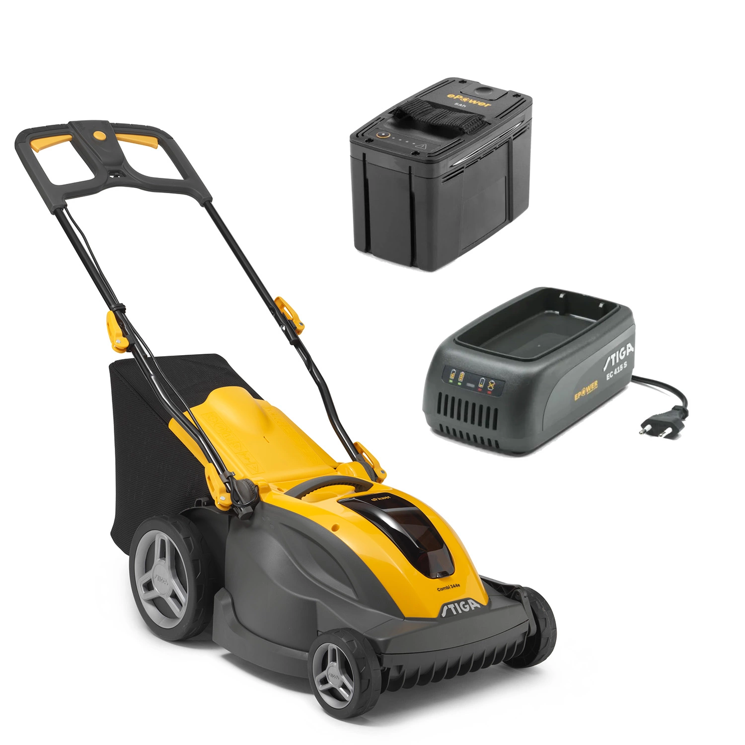Stiga COMBI 344e Kit Accu tondeuse à conducteur marchant (1x 5.0Ah) - 42cm - 3-en-1-image