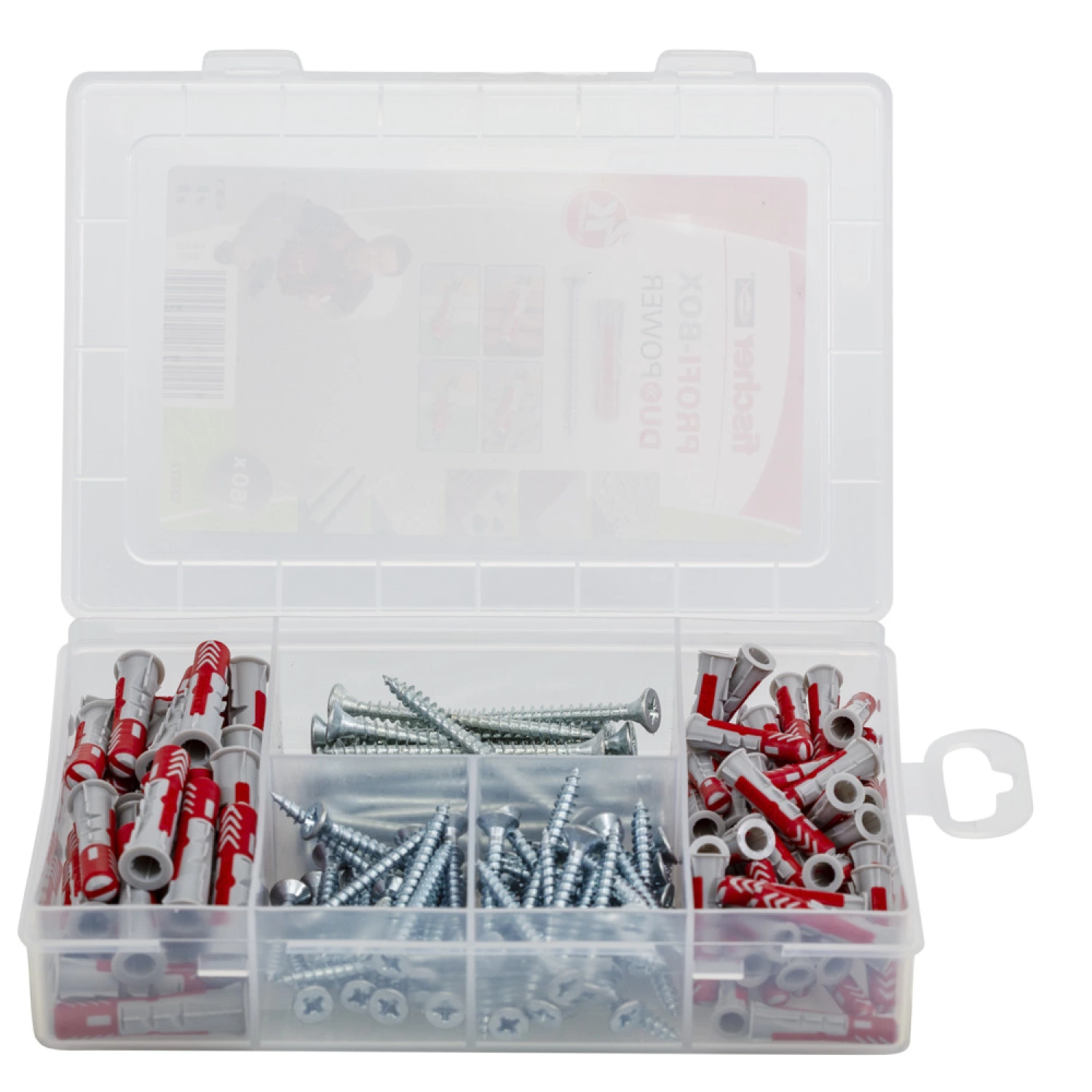 Fischer 538622 - Fischer Profi-Box DuoPower Chevilles avec vis (80pcs) PROFI-BOX DuoPower + VIS-image