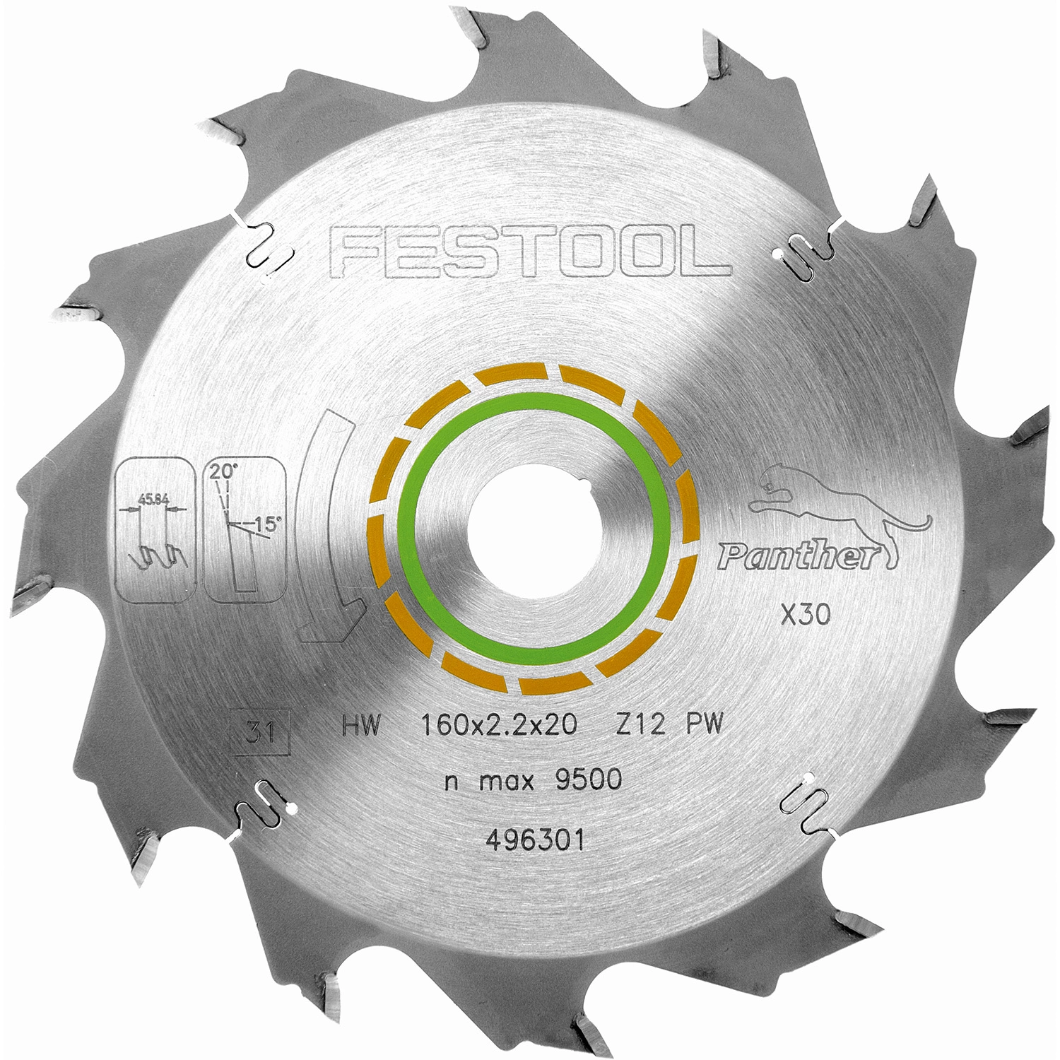 Festool HW 160x2,2x20 PW12 - Lame de scie circulaire-image