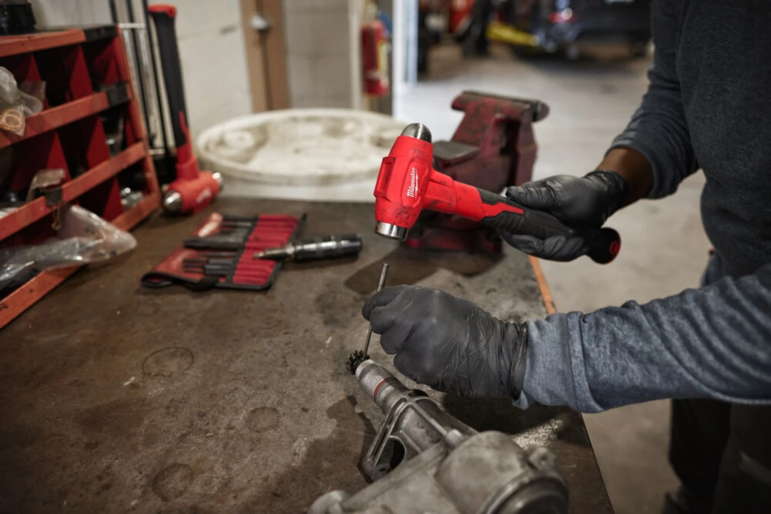 Milwaukee 4932492348 marteau à percussion à bille sans recul - manche en fibre de verre - 450 grammes-image