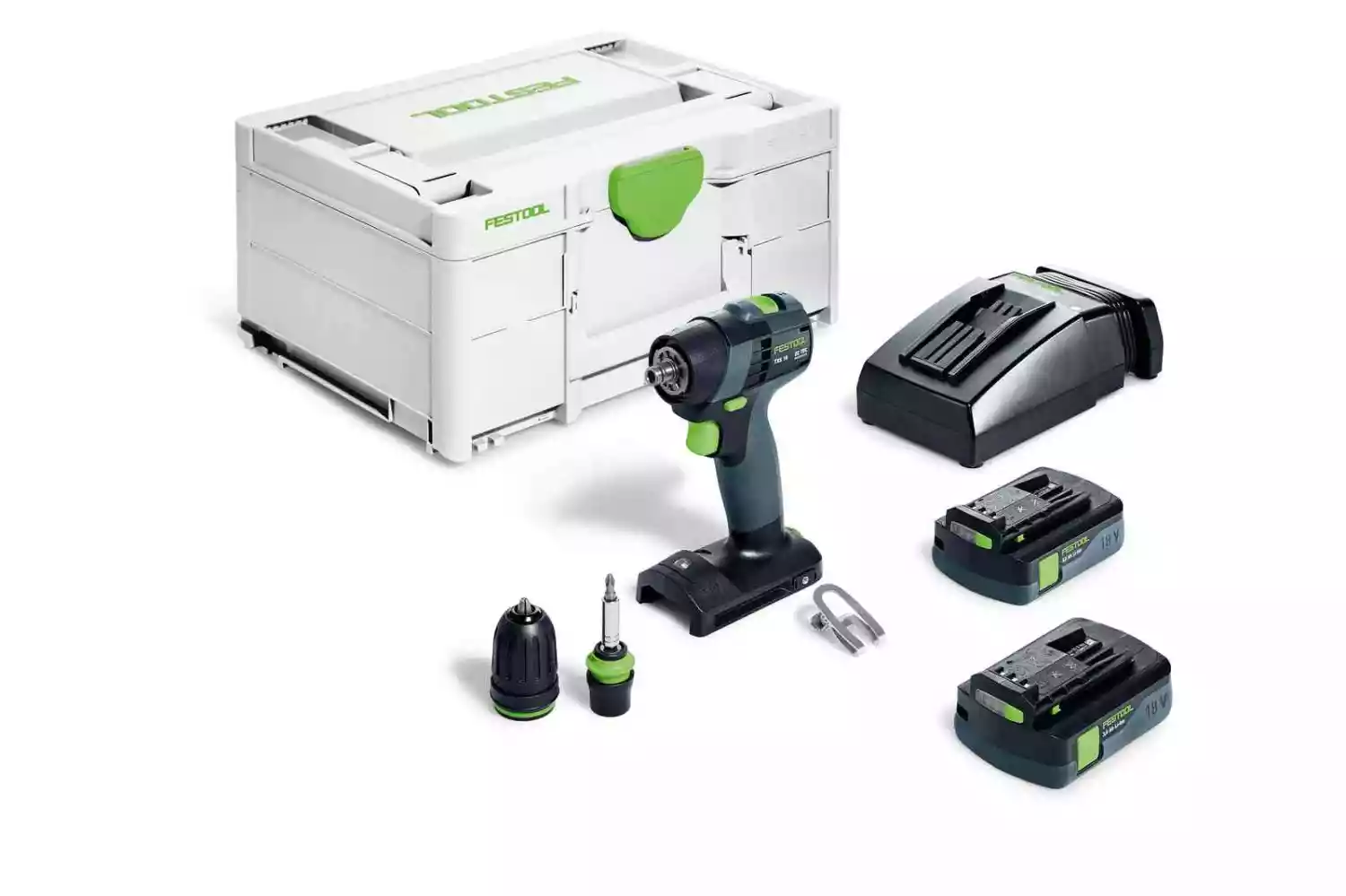 Festool TXS 18 C 3,0-Plus 18V Li-Ion accu schroefboormachine set (2x 3,0Ah) in systainer - 40Nm-image