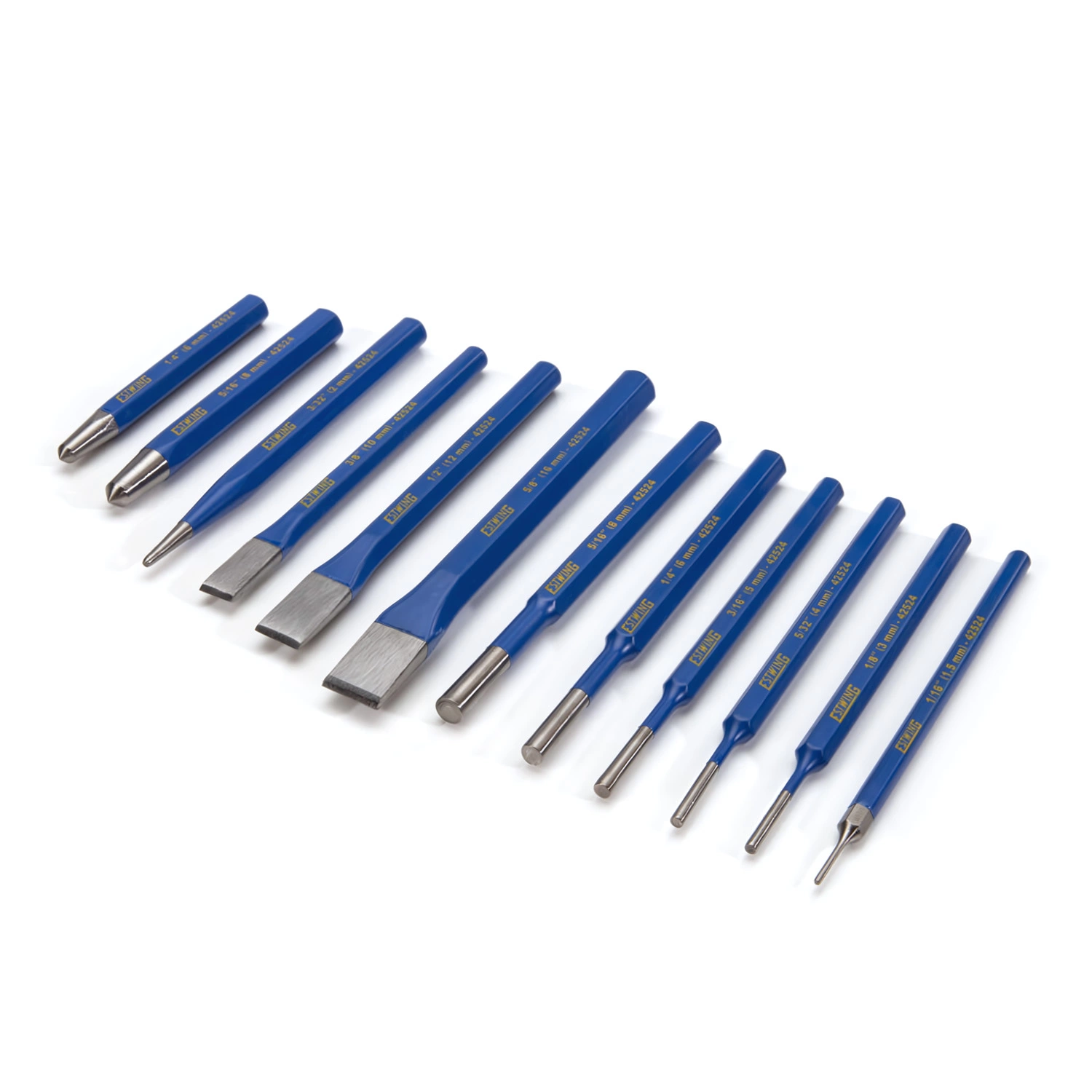 Estwing 12-42524 12-delige Beitelset/Ponsset