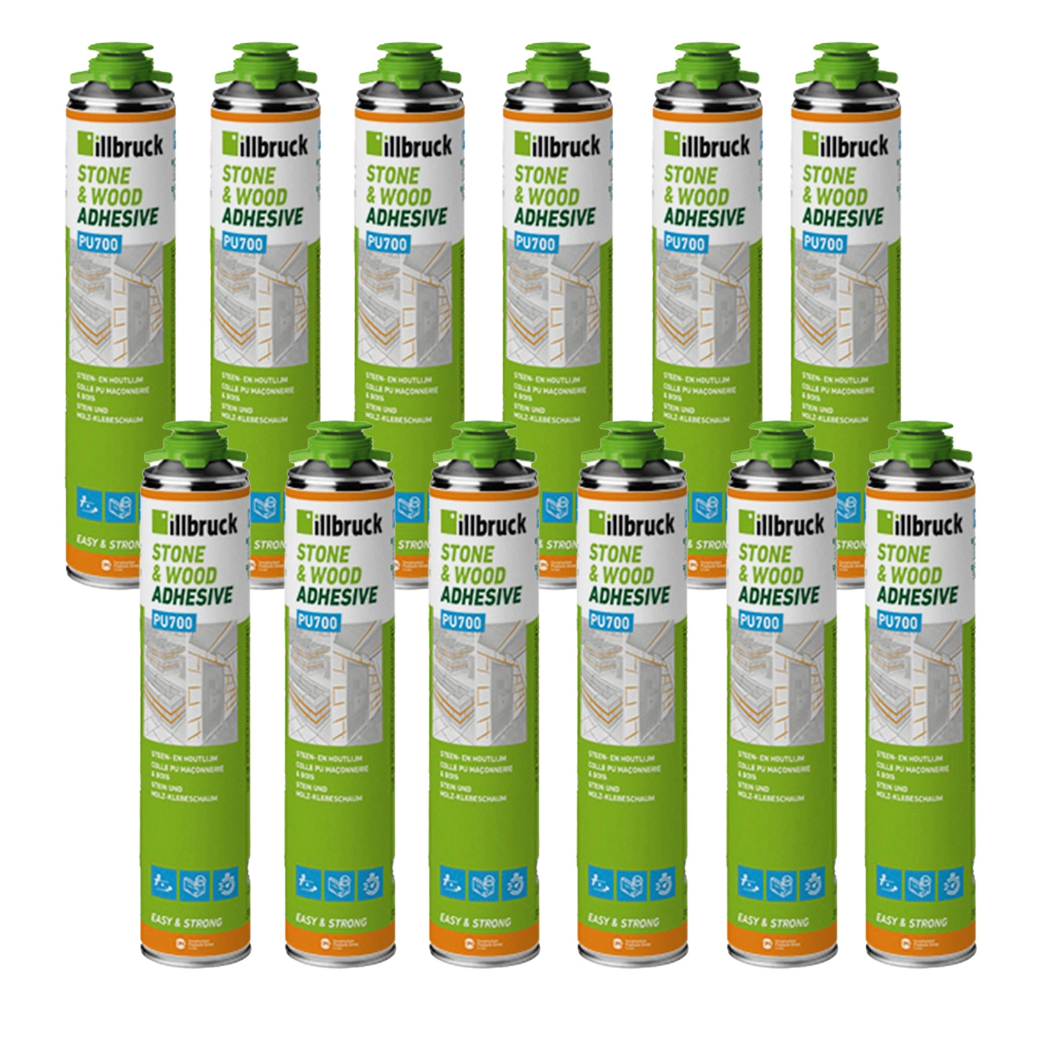 illbruck PU700 Steen- en Houtlijm - 880ml - 12 stuks-image