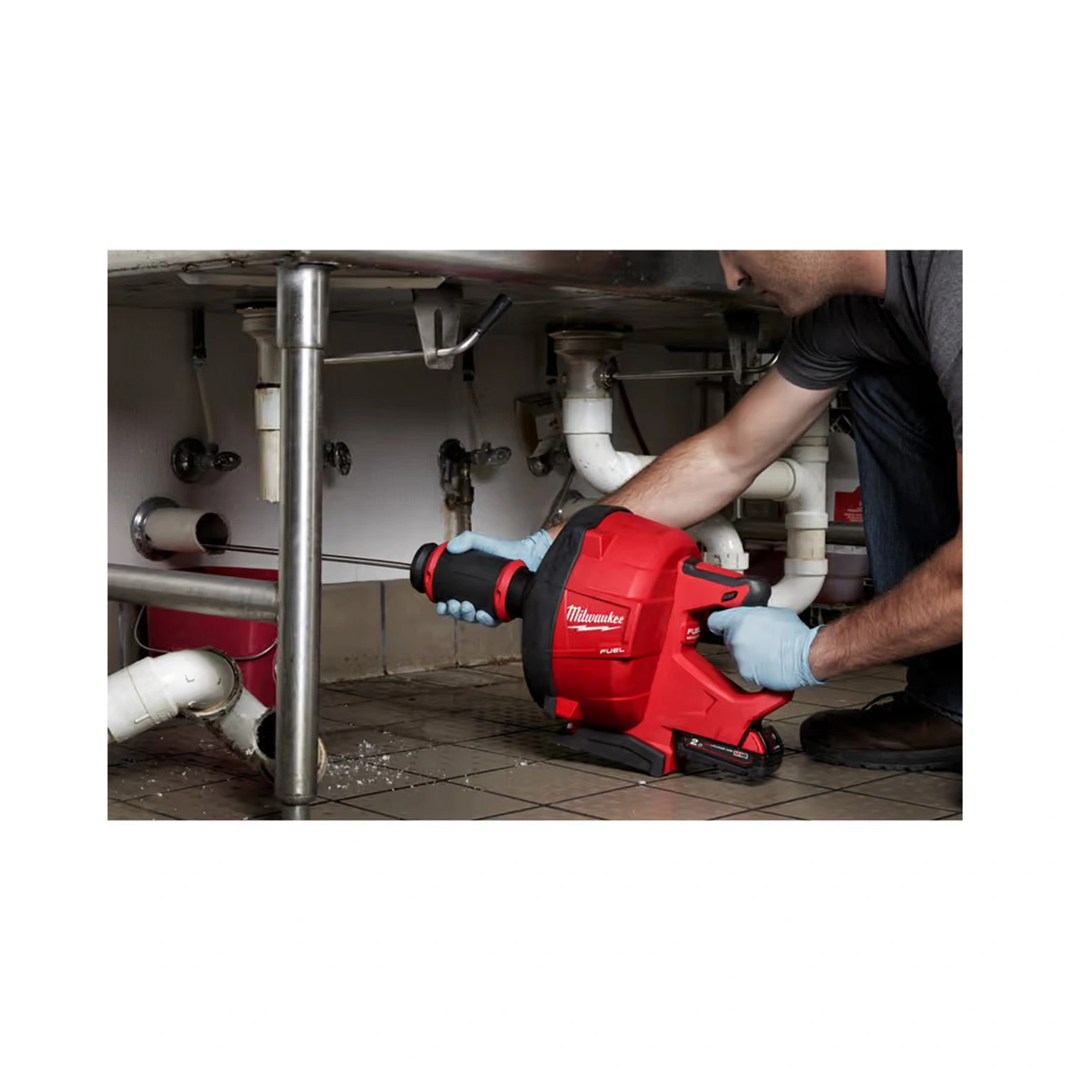 Milwaukee M18 FDCPF10-0C 18V Li-Ion accu Ontstoppingsmachine body in emmer - 32-75mm