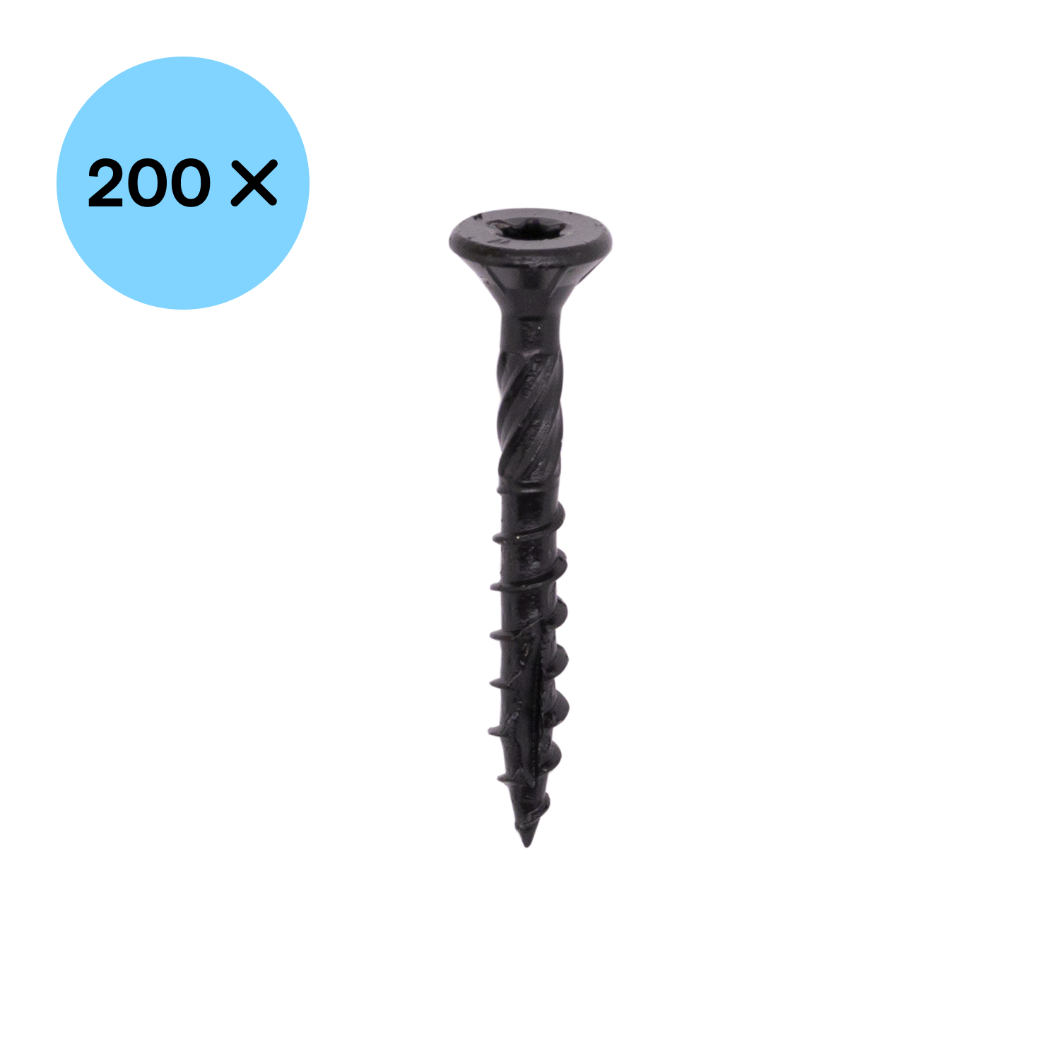 Woodies 61851448 Ultimate Blackline Spaanplaatschroef Shield - TX25 - 5.0 x 60/35mm - Platverzonken kop - Deeldraad - Gecoat (200st)-image