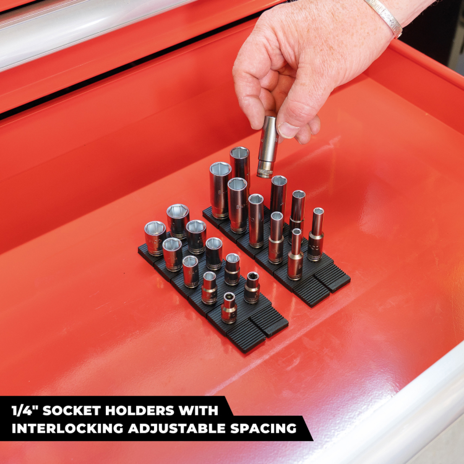 StealthMounts DHSP-1/4-SK-10 Drawer Hive Dophouder 1/4" voor ladekast - zwart - 10 stuks-image