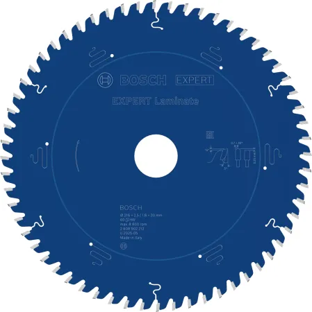 Bosch 2608902212 EXPERT afkortzaagblad voor Laminaat - 216 x 30 x 60T