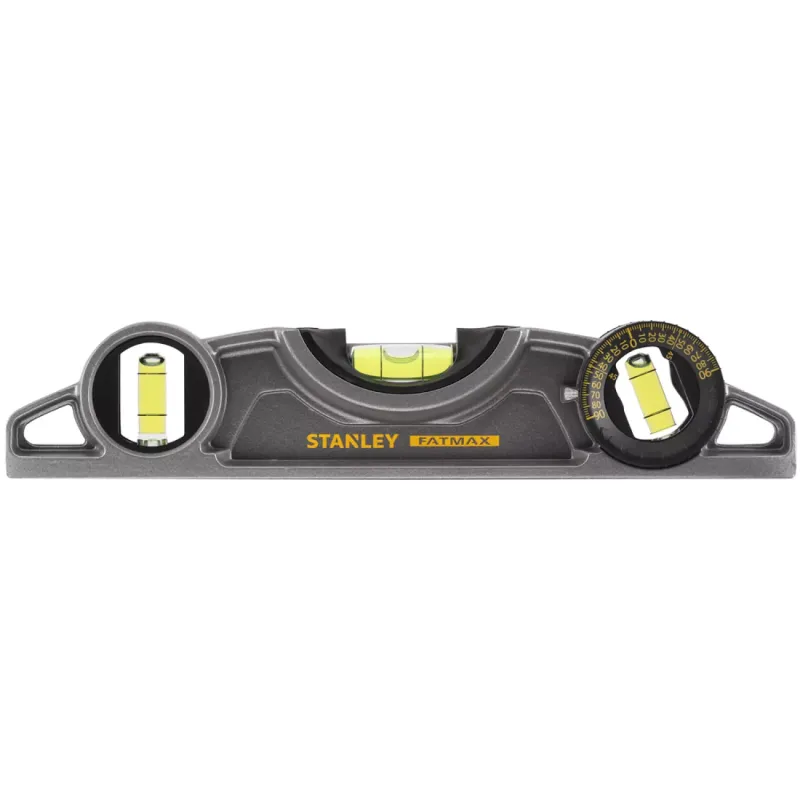 Niveau à Bulle STANLEY FatMax Torpedo 250 Mm – Aimanté, Précis 0.5 Mm/m