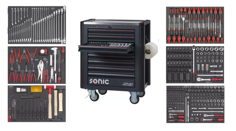 Sonic 738477 NEXT S9 Gevulde gereedschapswagen - 384 delig