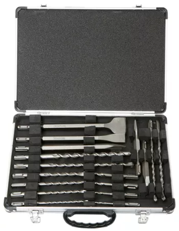 Set de forets/burins SDS-plus SP, 17 pièces, dans un coffret en aluminium  (628414000)