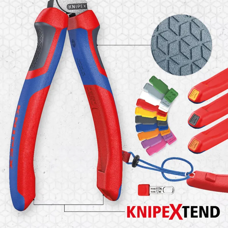 Knipex Pince Coupante De Côté Pour Plastique 125 Mm 72 02 125 Avec Gaines Bi-Matière